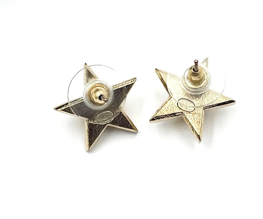 Chanel Gold CC Star Piercing Earrings - 2 Pieces - 3