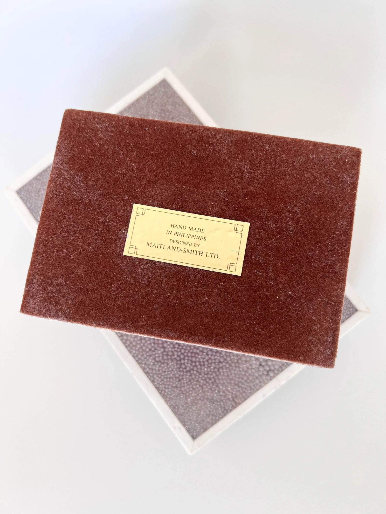 1980s Vintage Maitland - Smith Genuine Shagreen Boxes - Set of 2 - 8