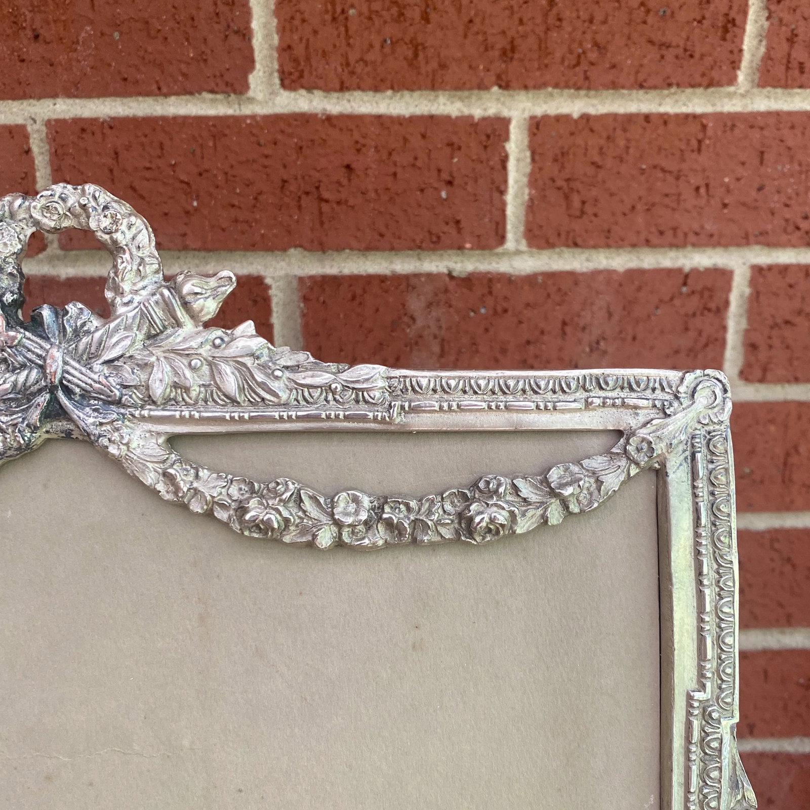 19th Century Louis XVI Silverplate Picture Frame - 5