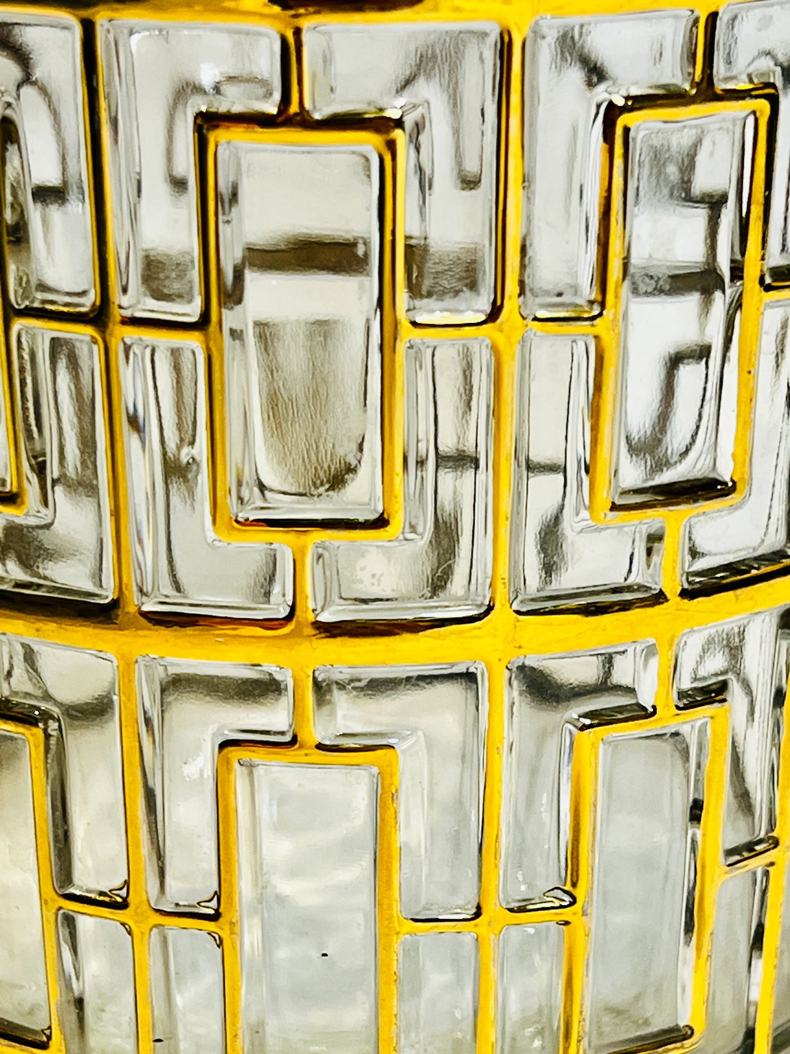 Imperial Glass Shoji Trellis Decanter MCM Barware With Stopper Vintage - 3