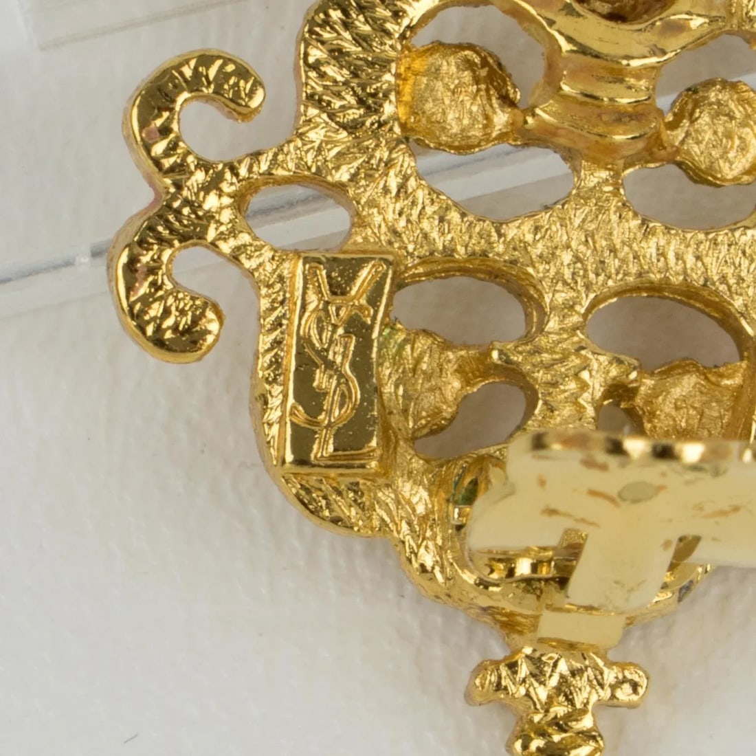 Yves Saint Laurent Paris Gilt Metal Baroque Pair of Clip Earrings - 5