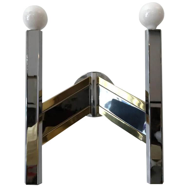 Large 1960s Space Age Sciolari Italian Wall Light (1 of 9)