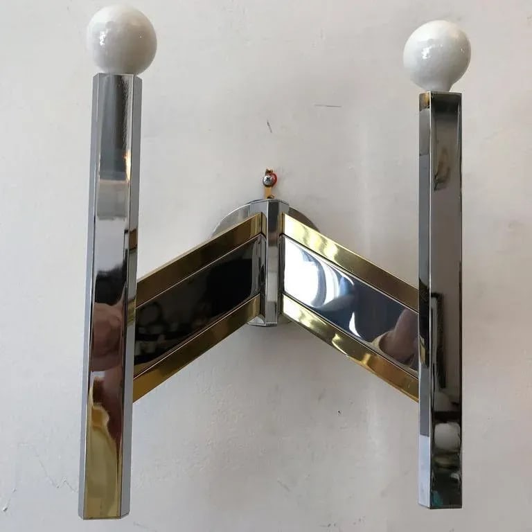 Large 1960s Space Age Sciolari Italian Wall Light - 2