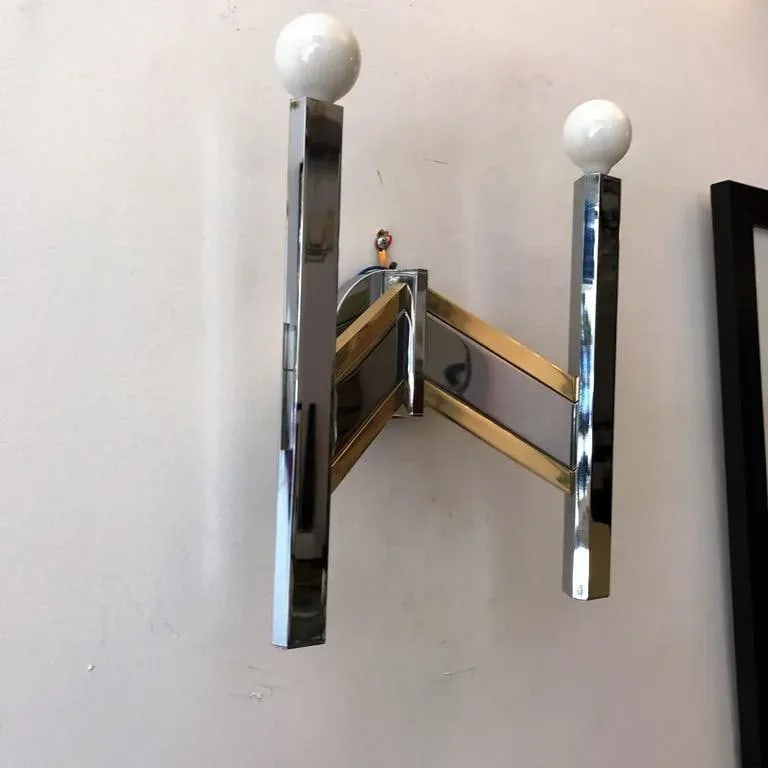 Large 1960s Space Age Sciolari Italian Wall Light - 3
