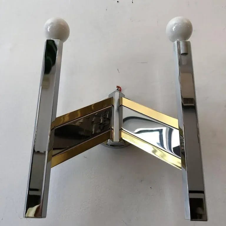 Large 1960s Space Age Sciolari Italian Wall Light - 6