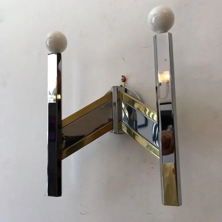 Large 1960s Space Age Sciolari Italian Wall Light - 8