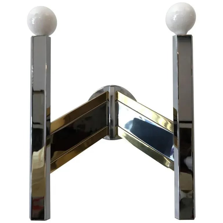 Large 1960s Space Age Sciolari Italian Wall Light - 9