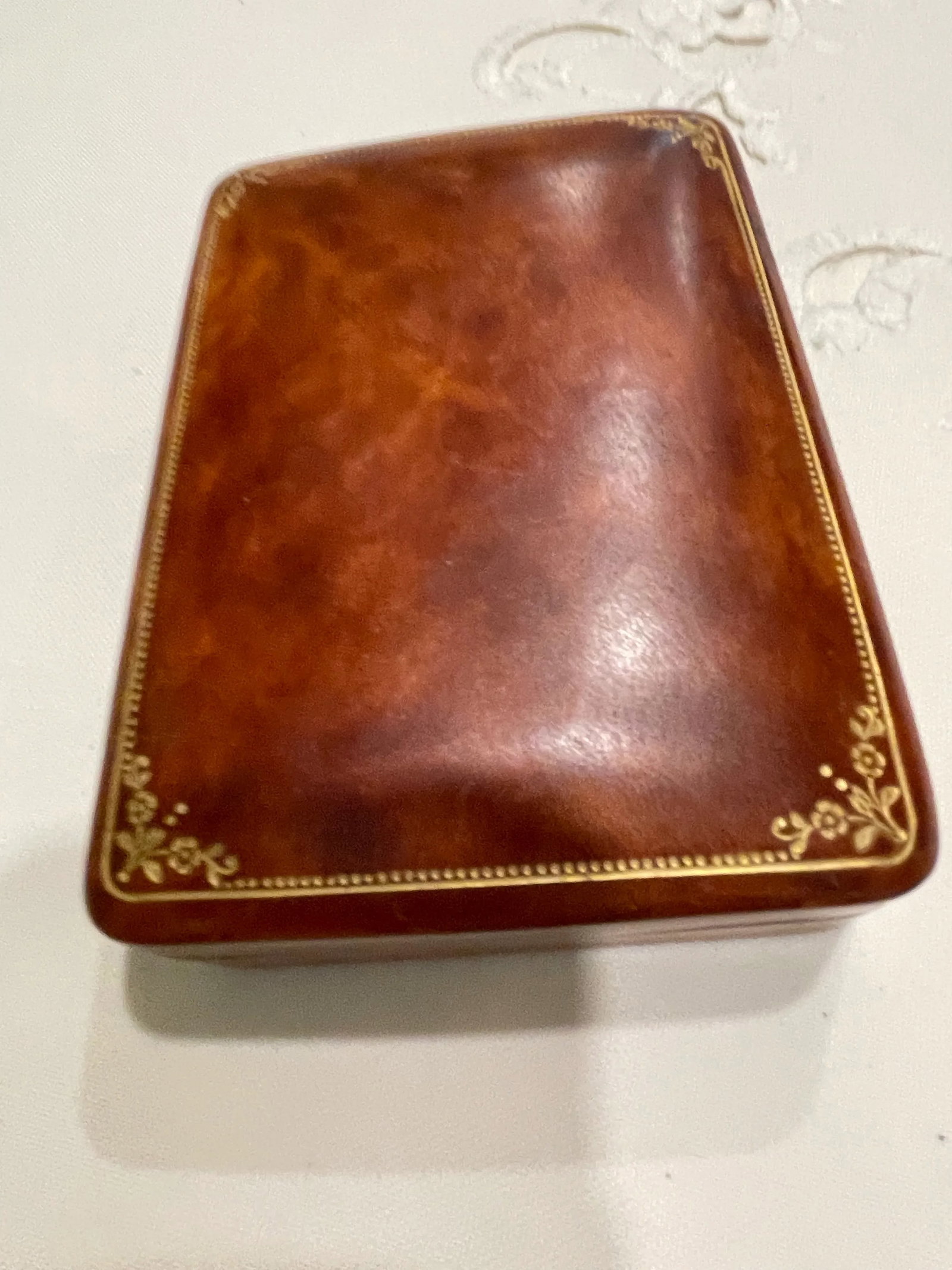 1959 Mid-Century Vintage Italian Leather Box - 2