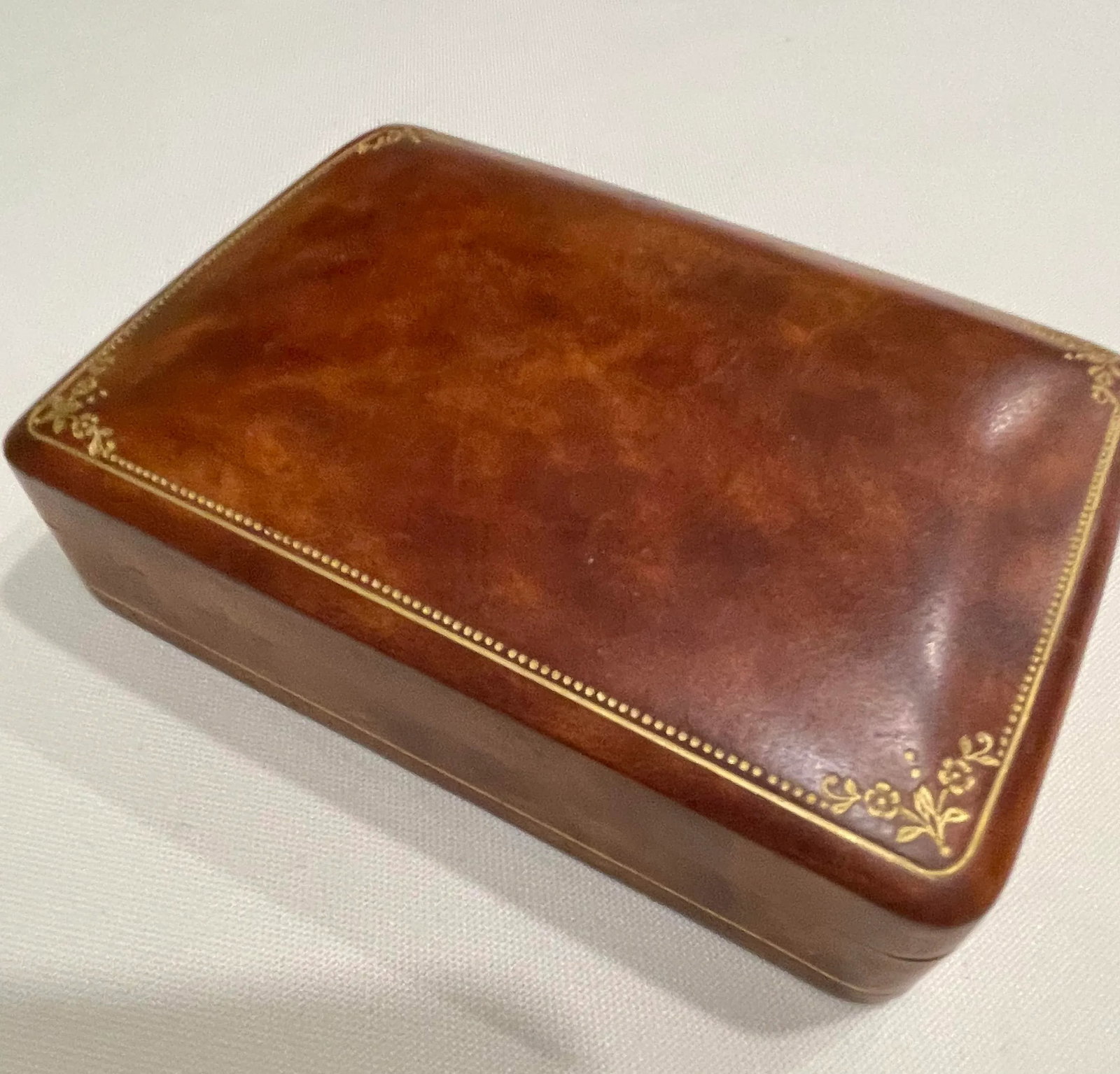 1959 Mid-Century Vintage Italian Leather Box - 3