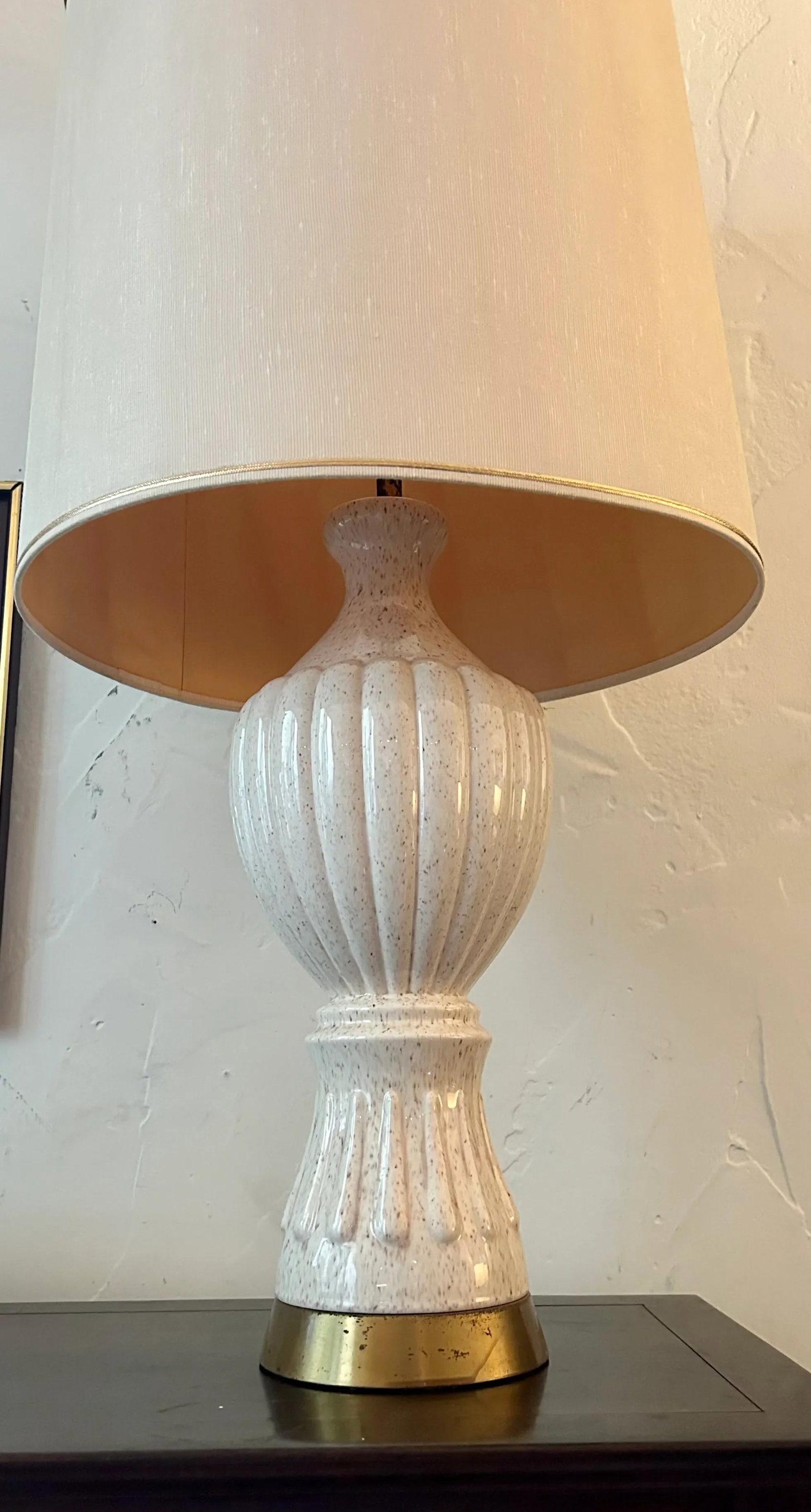1960's Hollywood Regency Gold Flecked Ceramic Table Lamps- a Pair - 12