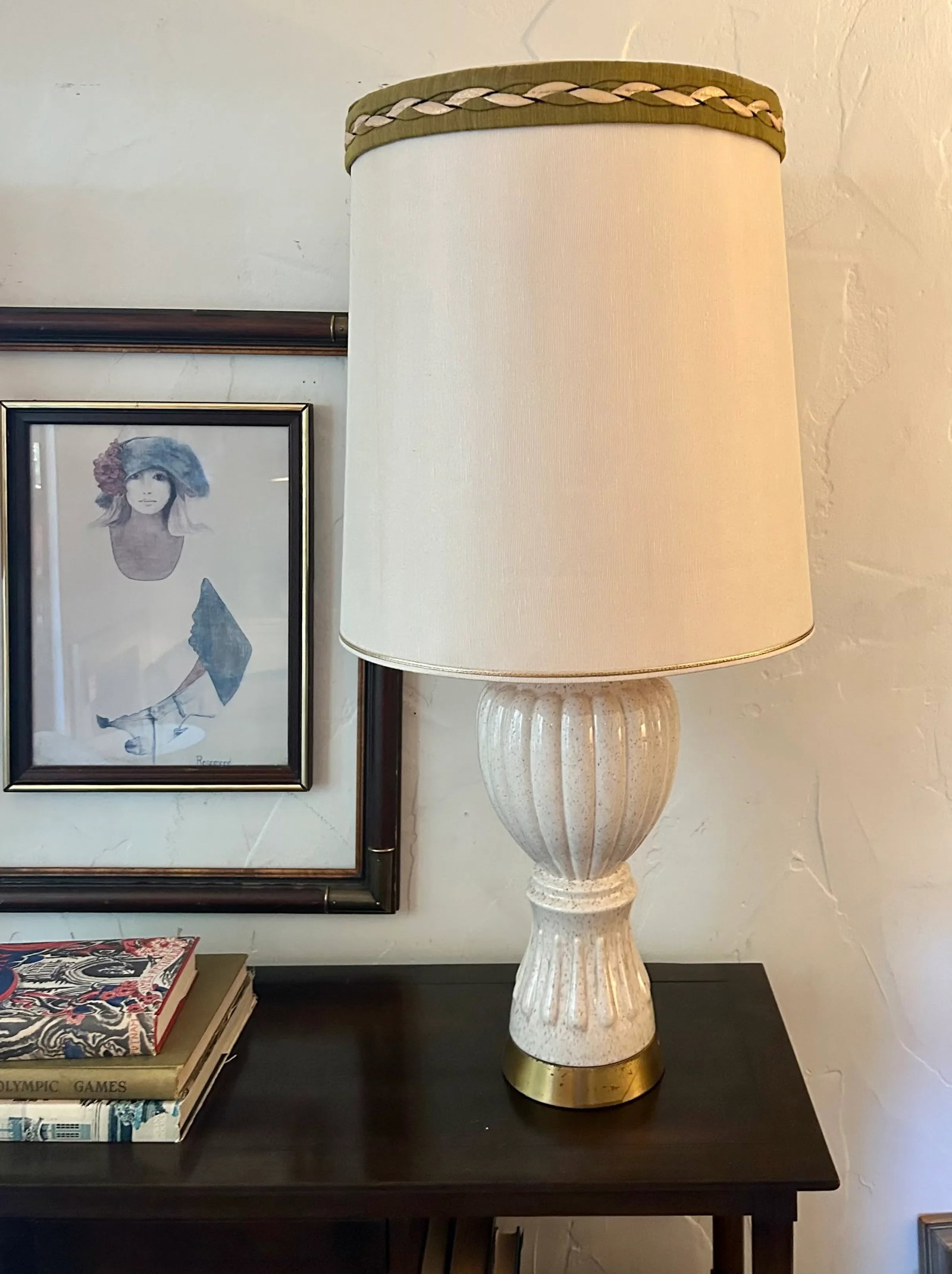 1960's Hollywood Regency Gold Flecked Ceramic Table Lamps- a Pair - 8