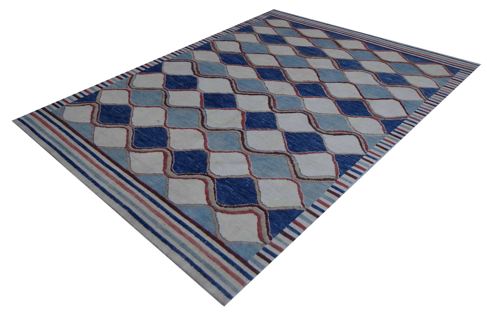Hand Knotted Natural Wool & Cotton Gabbeh Rug - 9'10" X 13'3" - 2