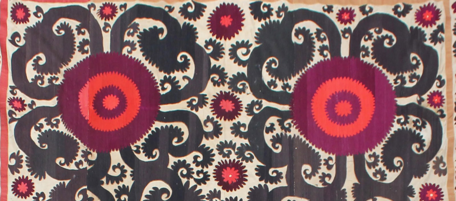 1910s Hand Knotted Suzani Textile - 8'5" x 9'8" - 4