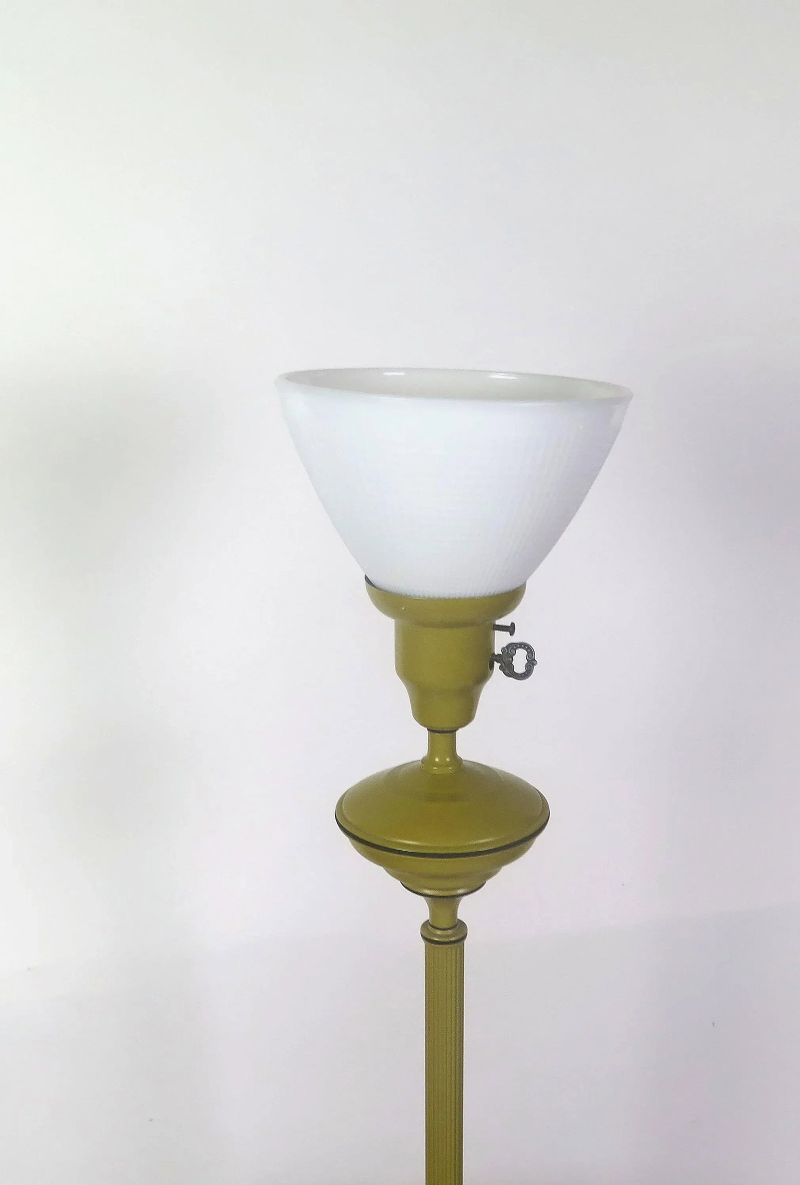 Vintage 1960s Metal Floor Lamp With Tole Shade - 5