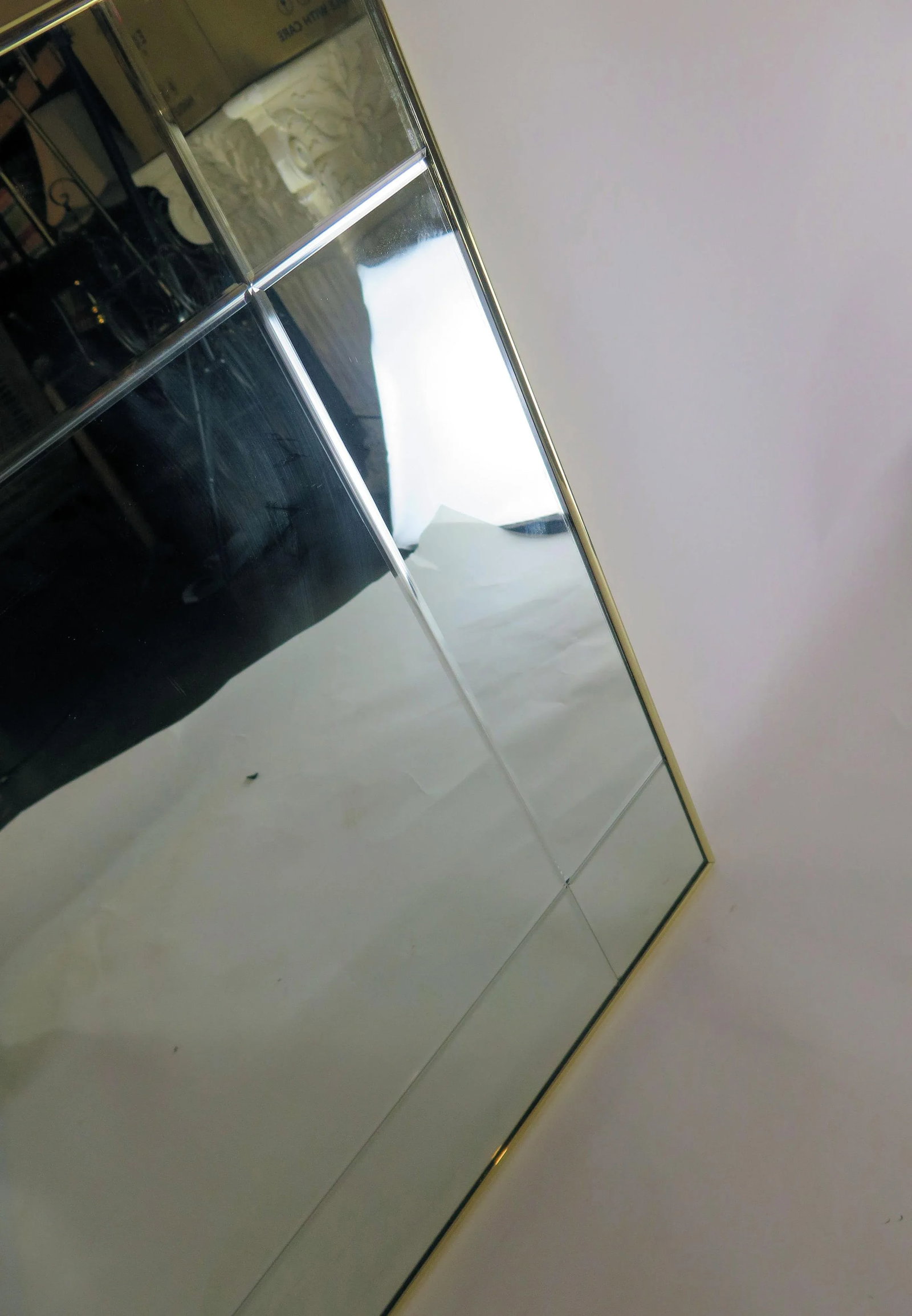 1970s Large Bassett Geometric Mirror - 5