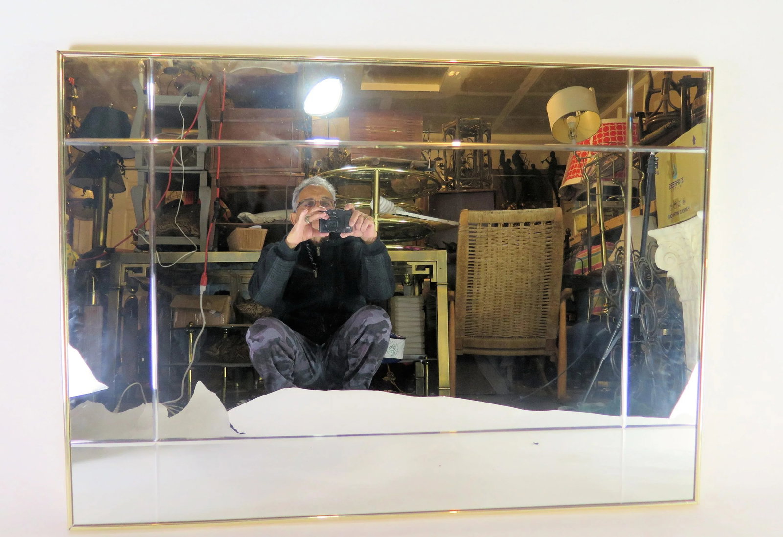 1970s Large Bassett Geometric Mirror - 7