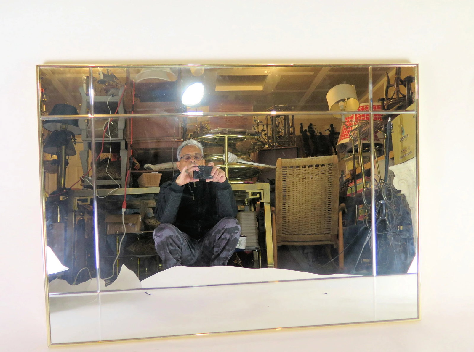 1970s Large Bassett Geometric Mirror - 8