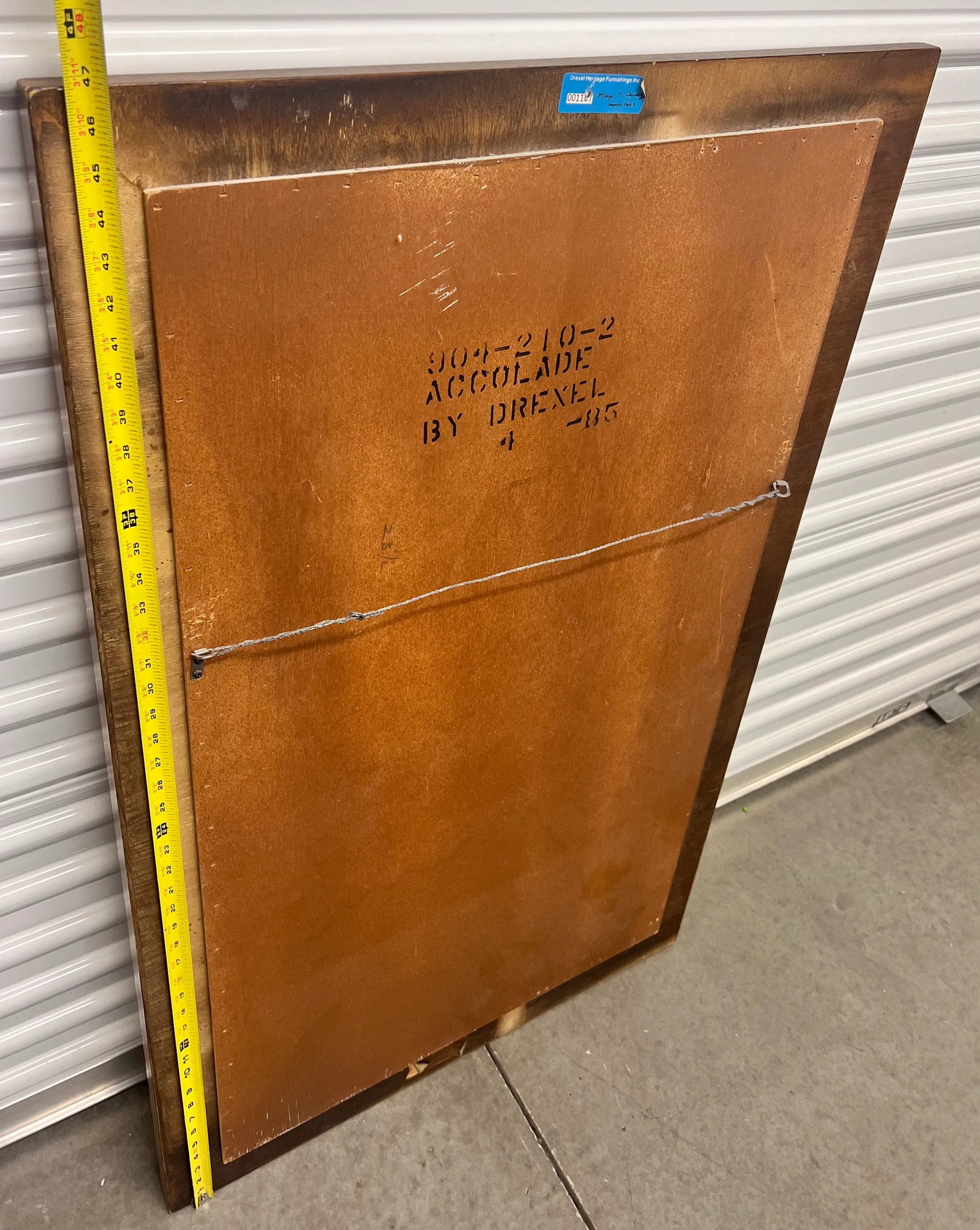1970s Drexel Accolade Campaign Style Brass Accents Wall Mirror - 6