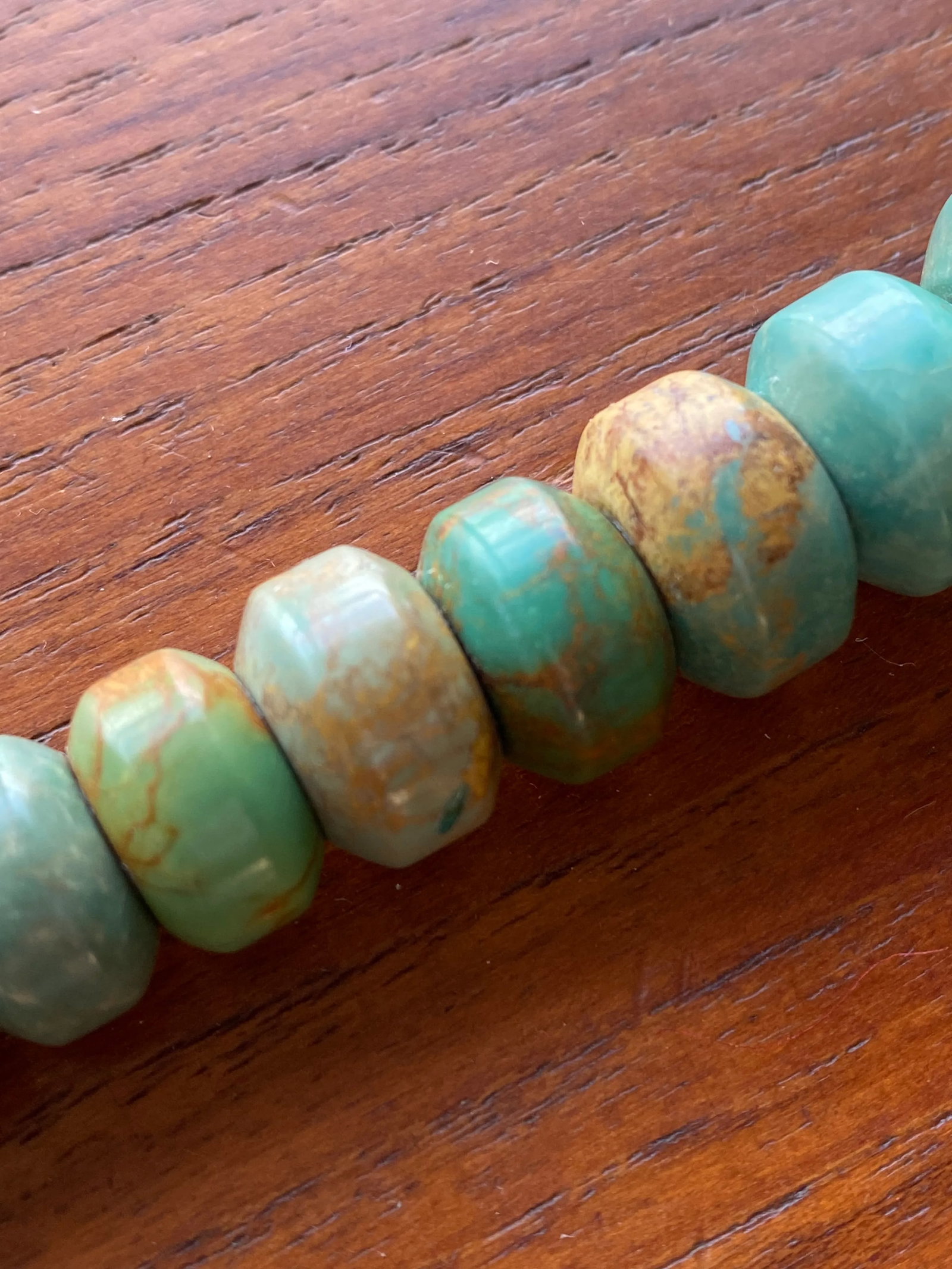 Modernist Graduated Turquoise + Sterling Silver Necklace - 12