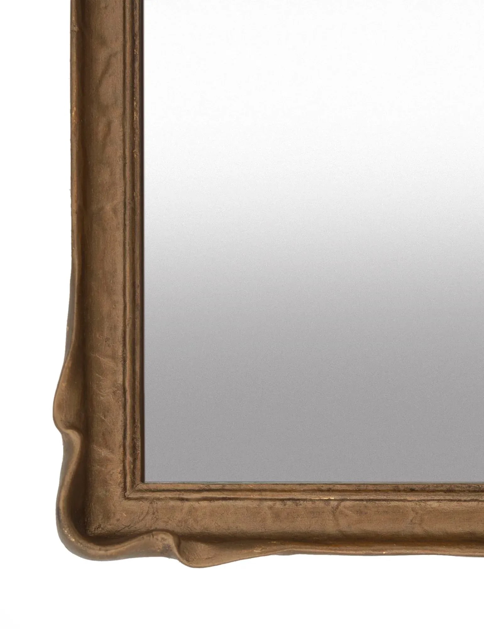 Early 20th Century Hand Crafted Miniature Gold Batwing Accent Mirror - 5