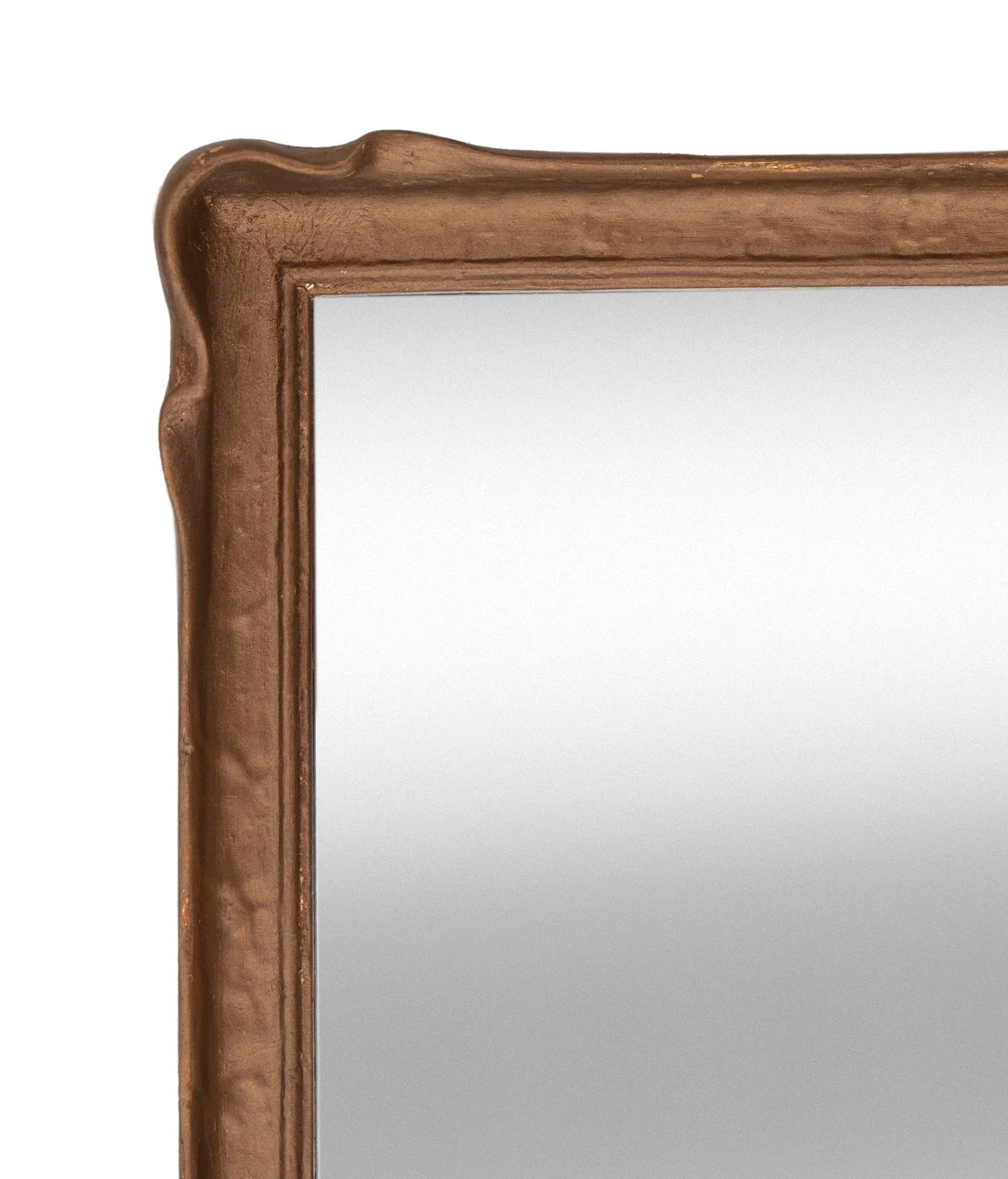 Early 20th Century Hand Crafted Miniature Gold Batwing Accent Mirror - 7