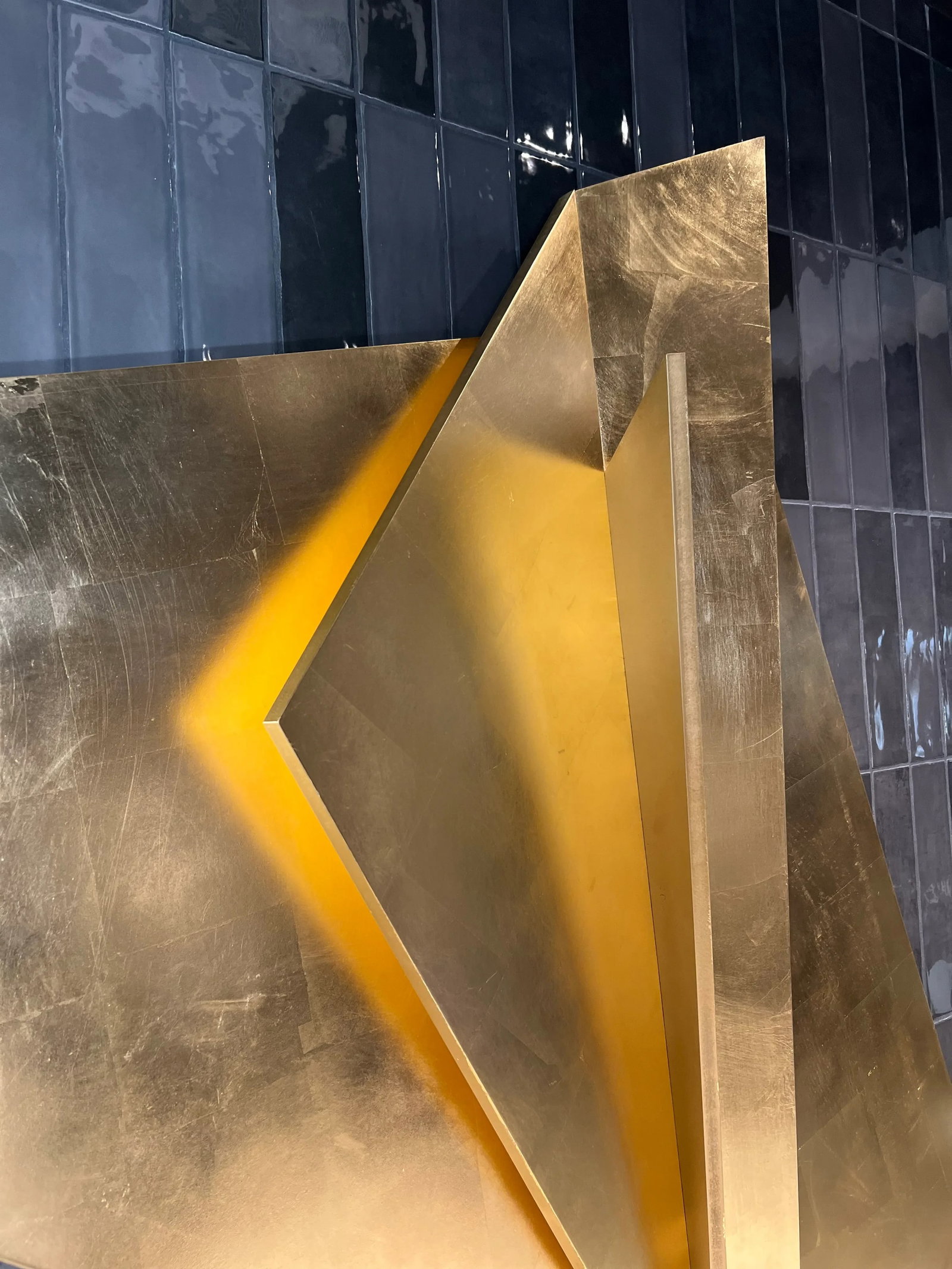 Gold Leaf Wall Sculpure - 3
