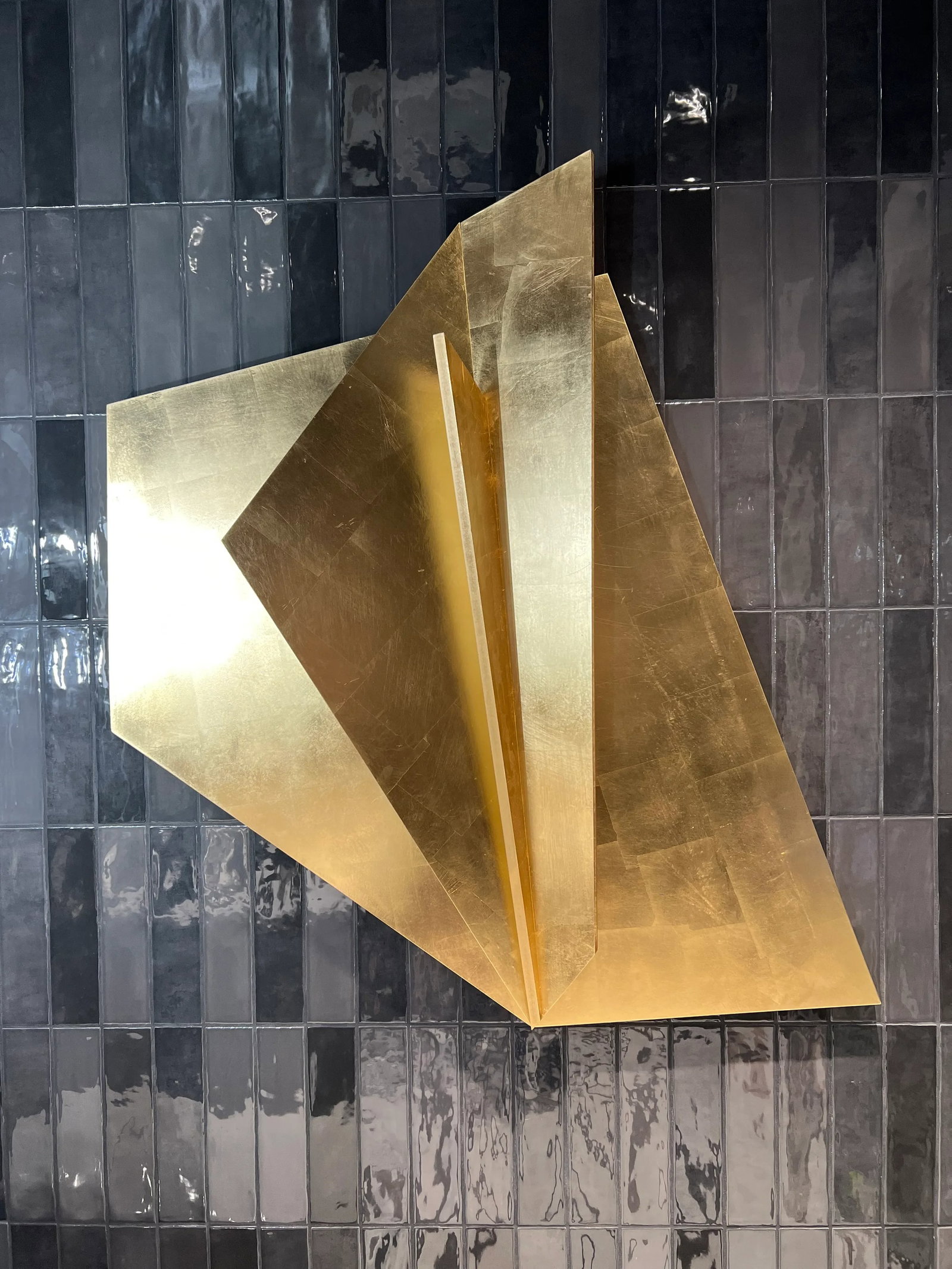 Gold Leaf Wall Sculpure - 5