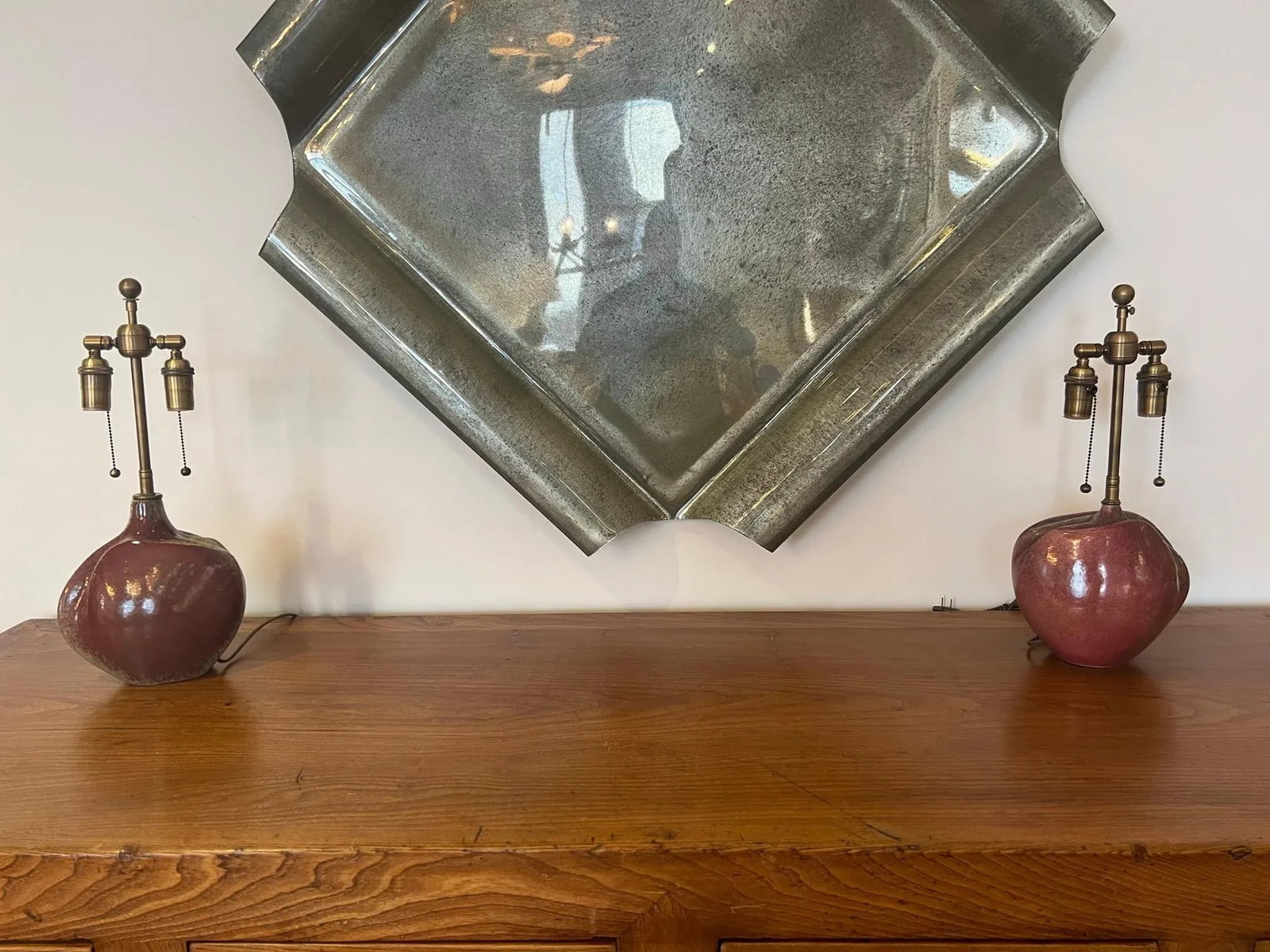 French 1960s Tim Orr Art Pottery Mid Century Table Lamps - A Pair - 12