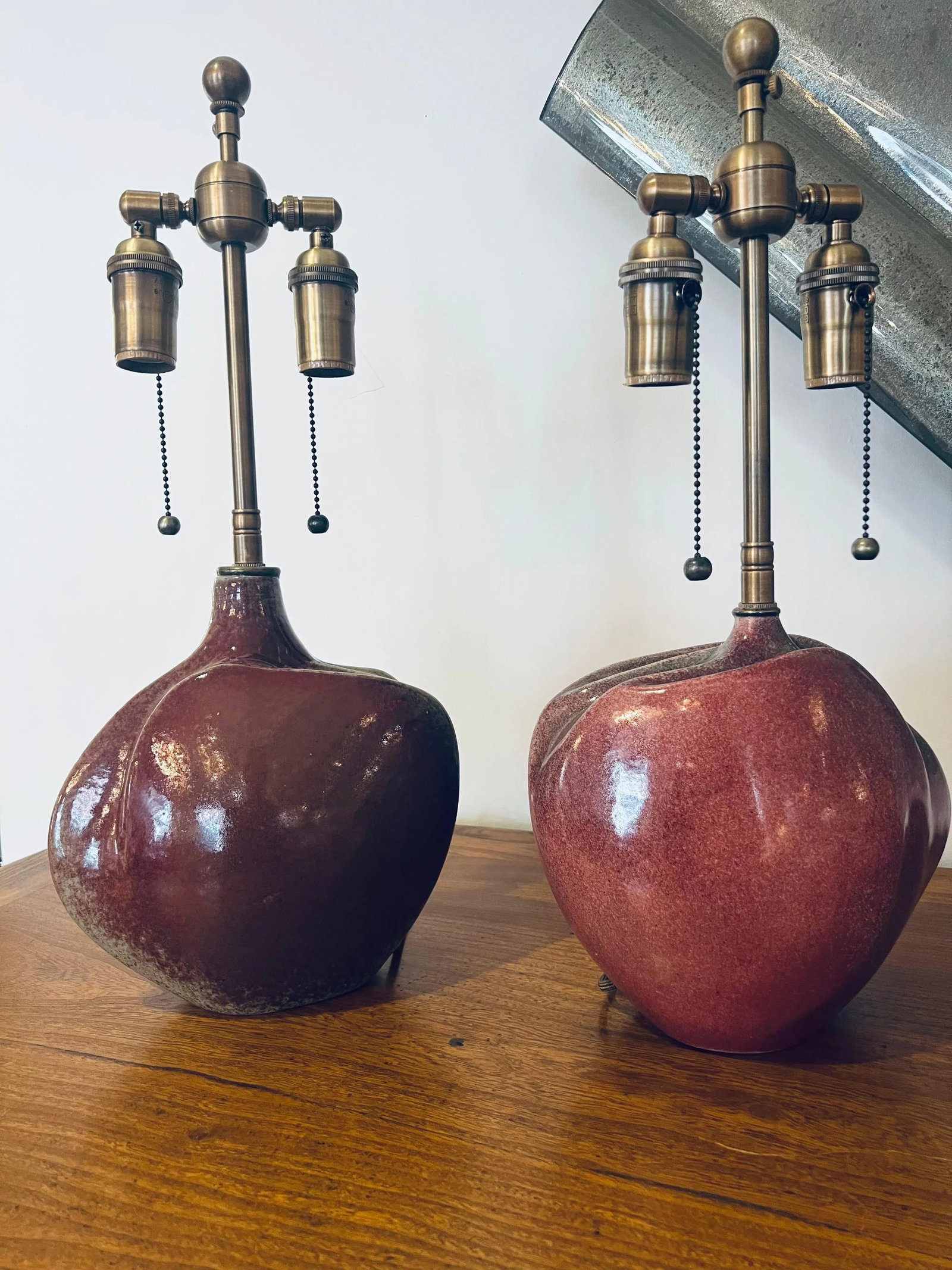 French 1960s Tim Orr Art Pottery Mid Century Table Lamps - A Pair - 8