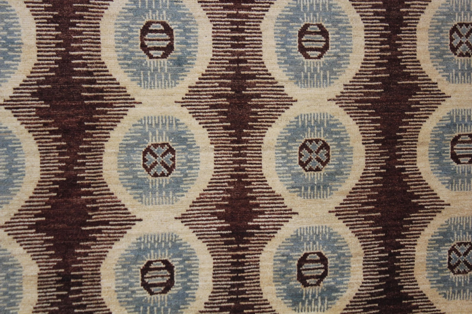 Contemporary Hand-Knotted Ikat Rug - 9'1'' * 12'5'' - 2