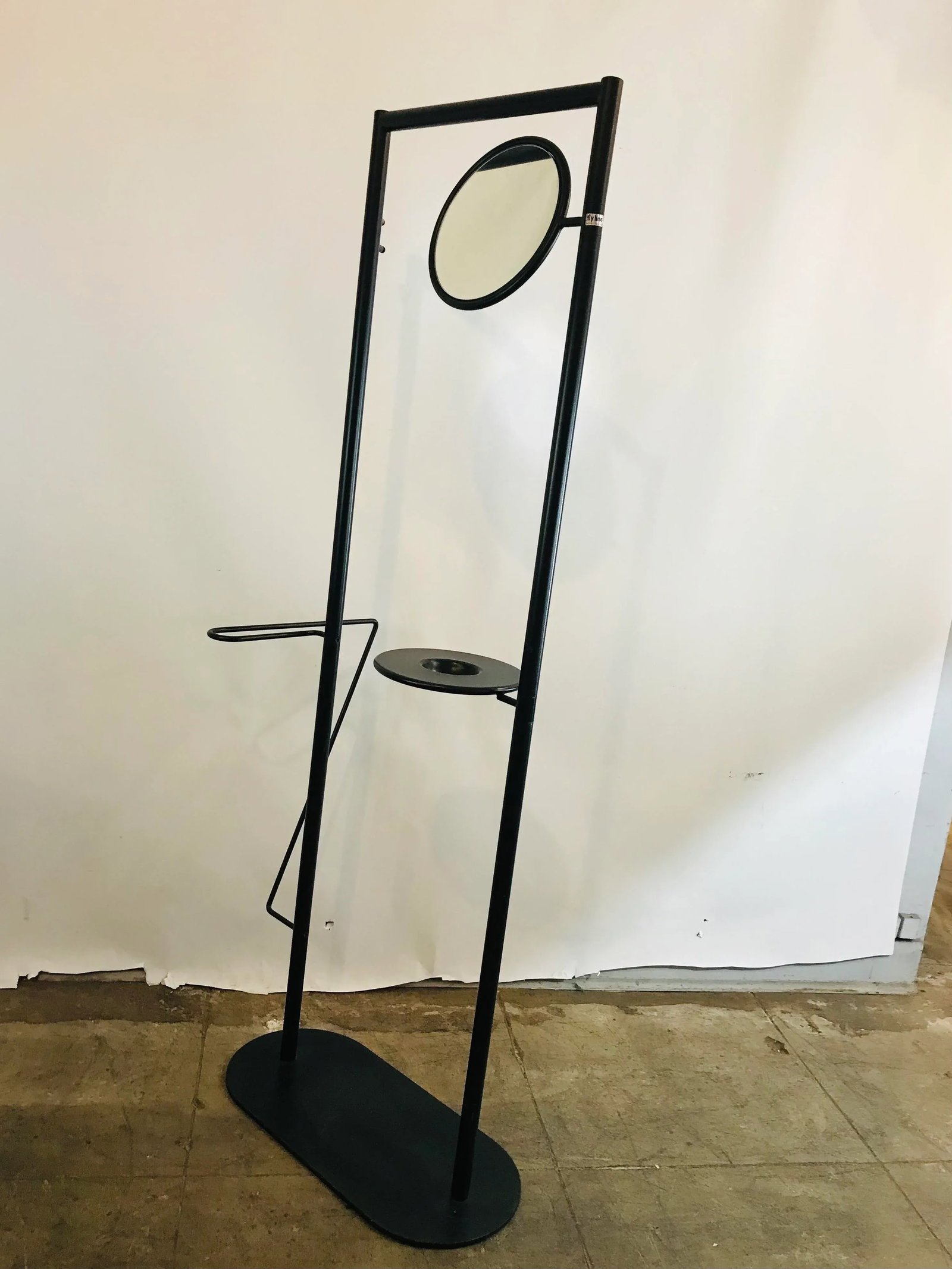 1980s Post Modern Emilio Nanni Musme Memphis Design Italian Fly Line Valet Mirror - 5