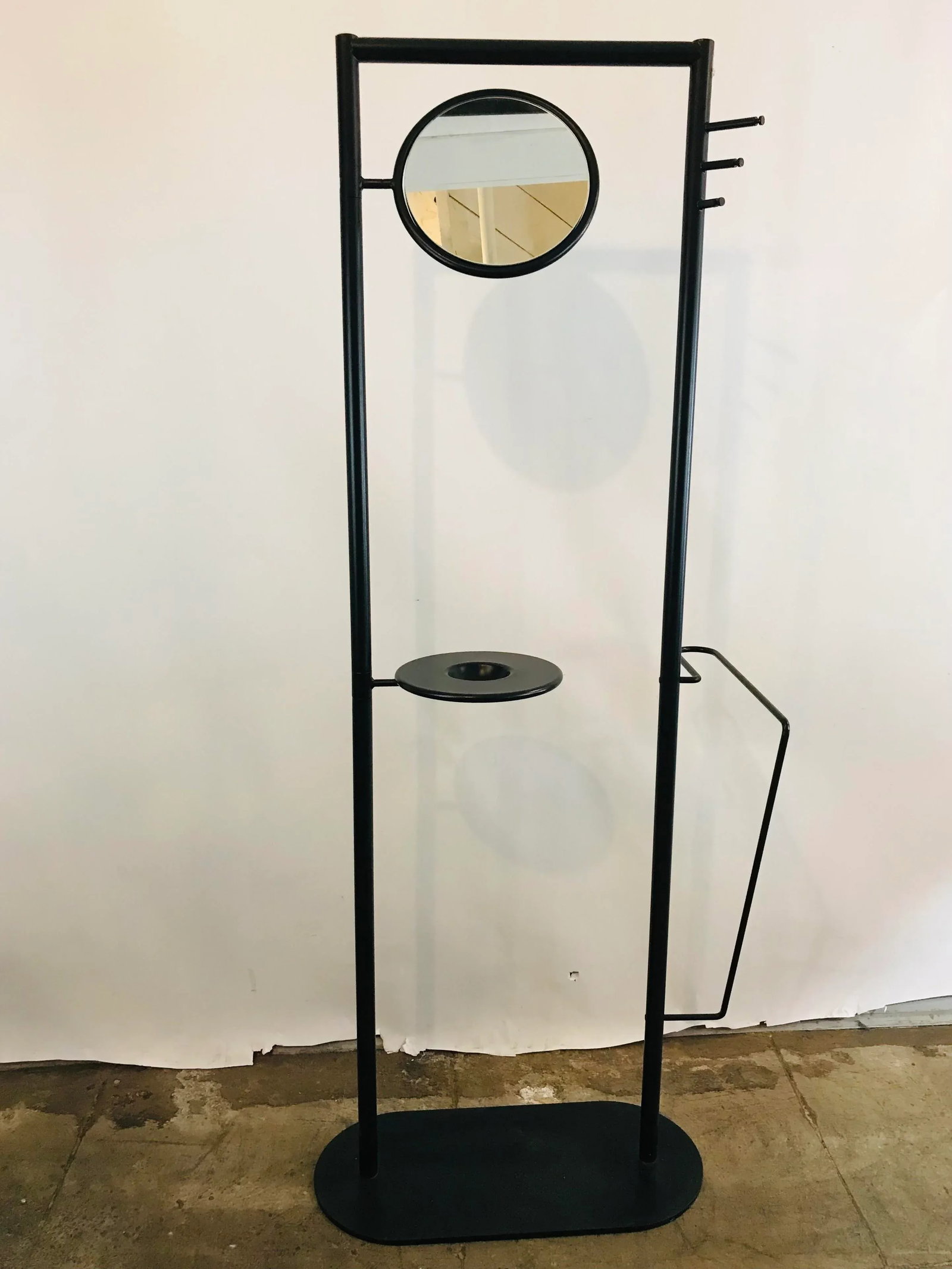 1980s Post Modern Emilio Nanni Musme Memphis Design Italian Fly Line Valet Mirror - 8