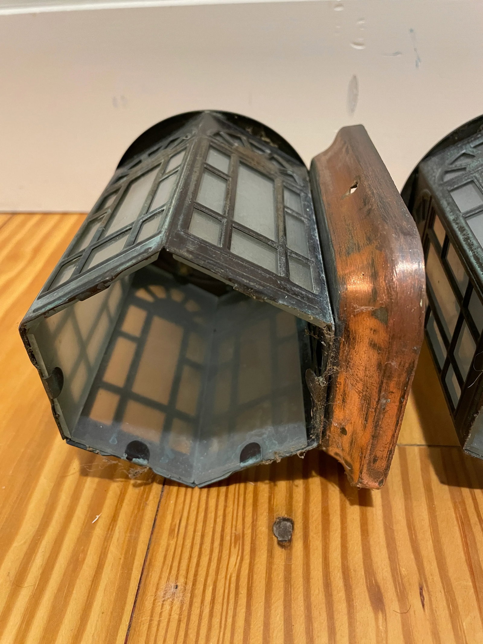 Vintage Copper Arts & Crafts Mission Sconces - a Pair - 12