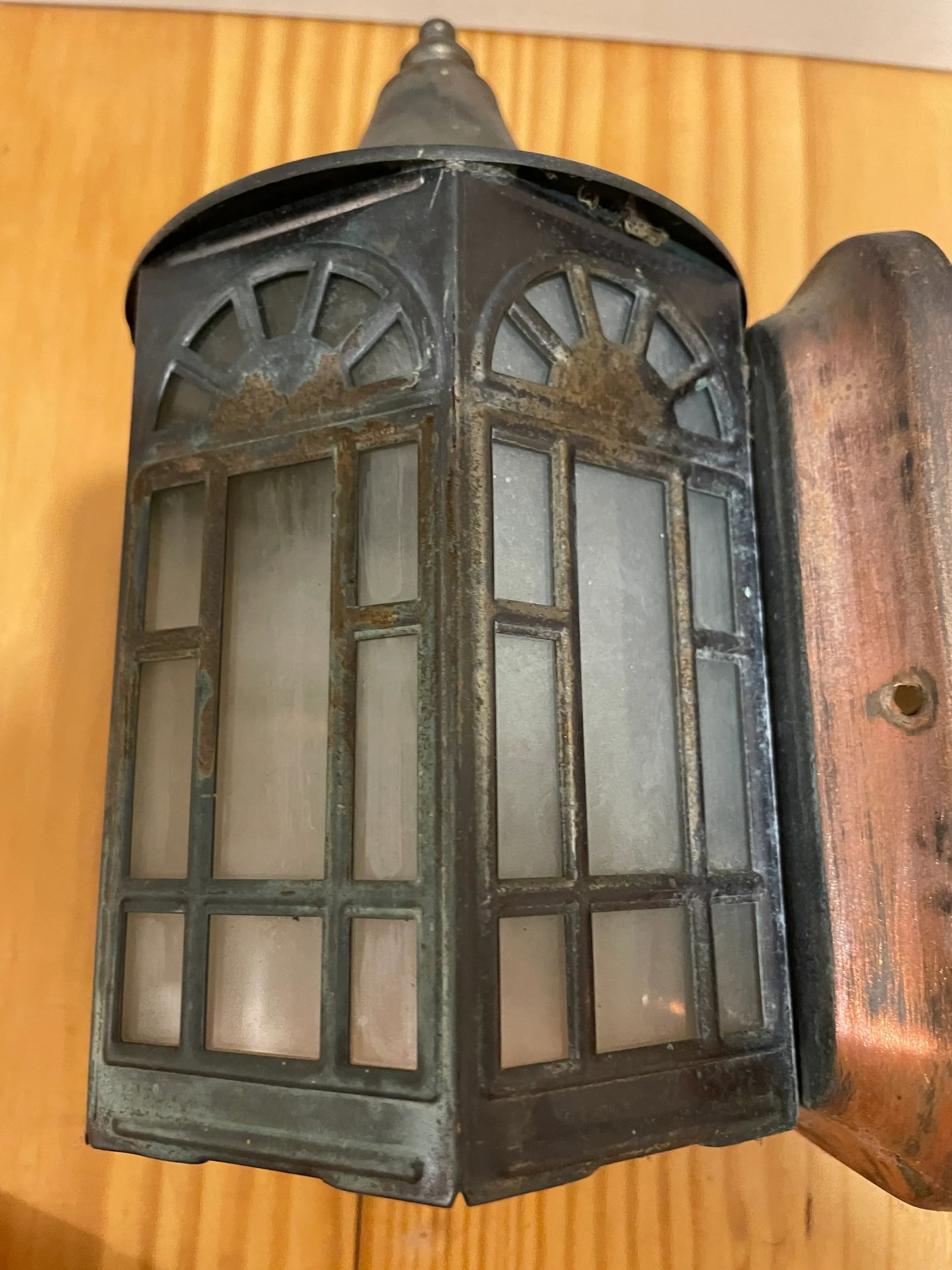 Vintage Copper Arts & Crafts Mission Sconces - a Pair - 5