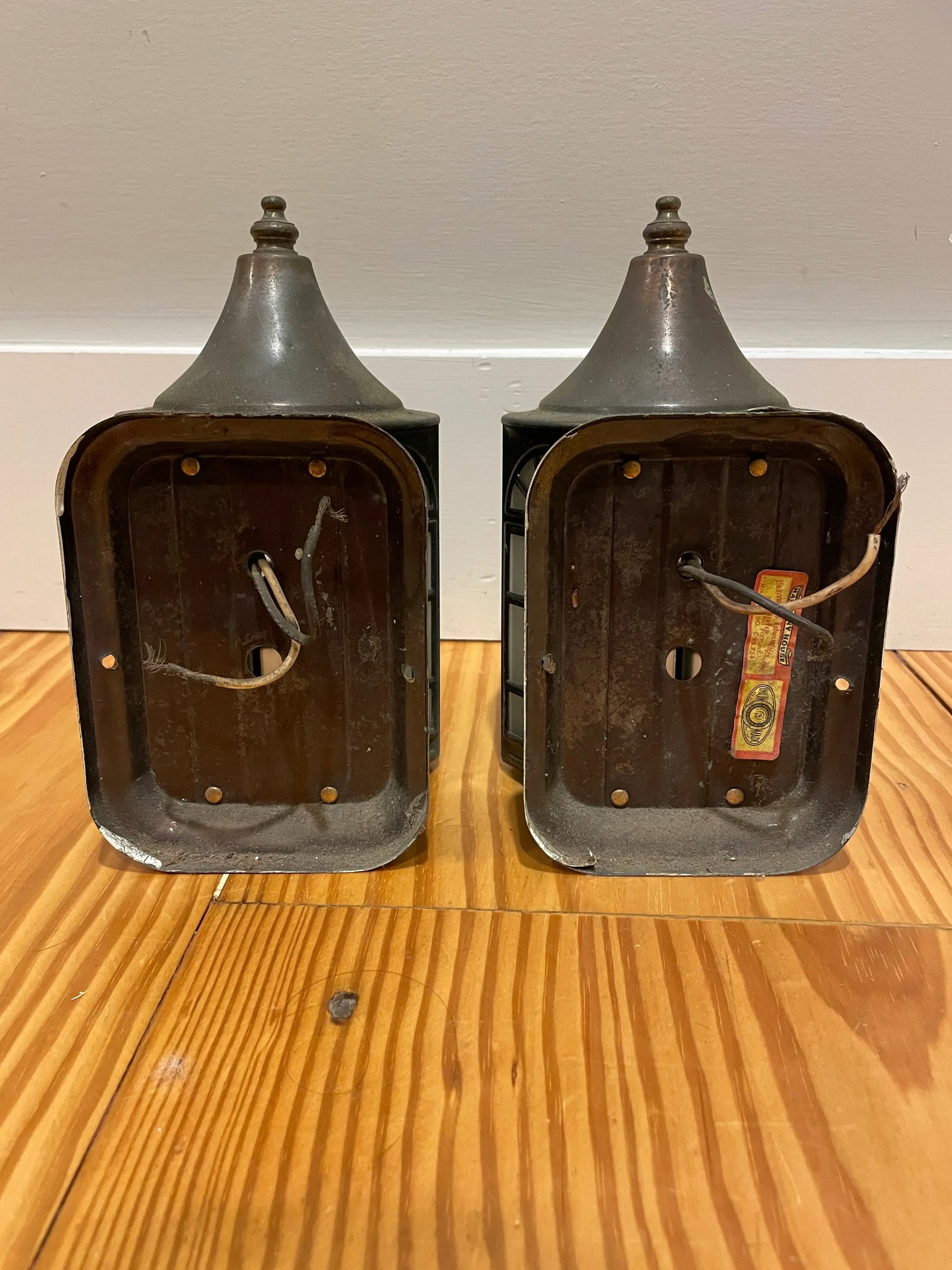 Vintage Copper Arts & Crafts Mission Sconces - a Pair - 8
