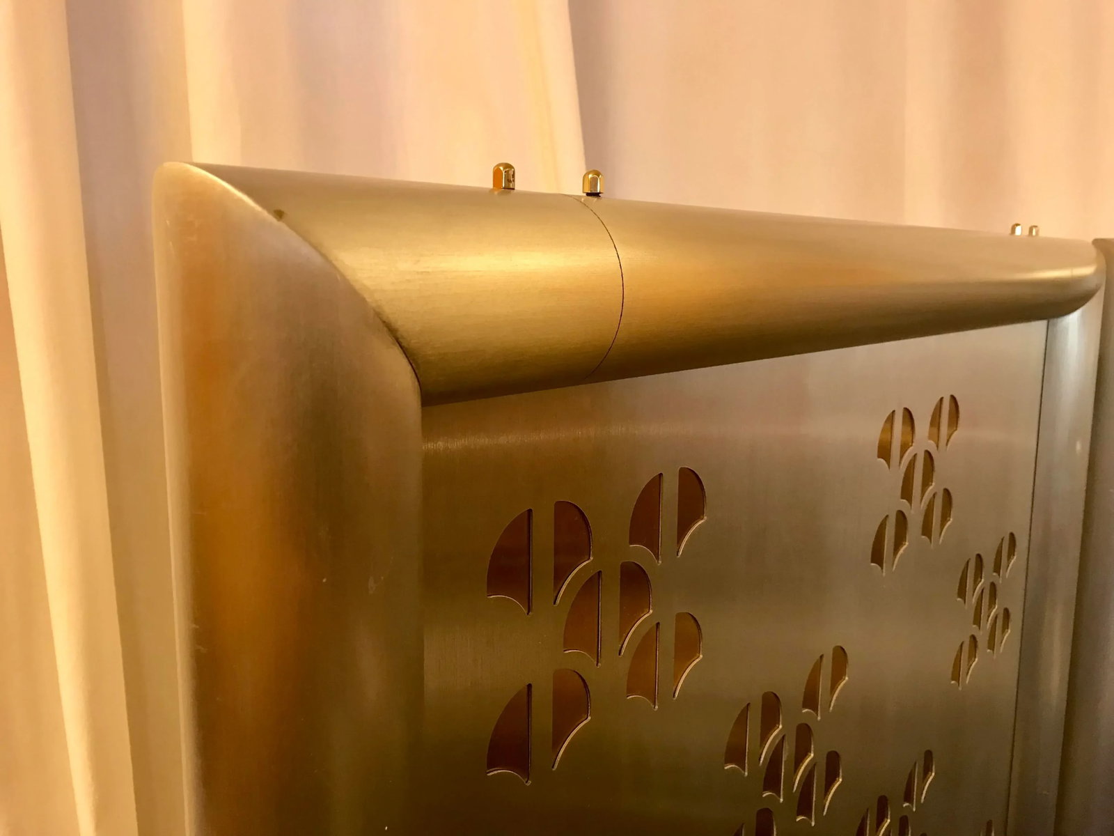 Pierced-Cut Aluminum and Brass, 2 Panel Folding Sceen - 2