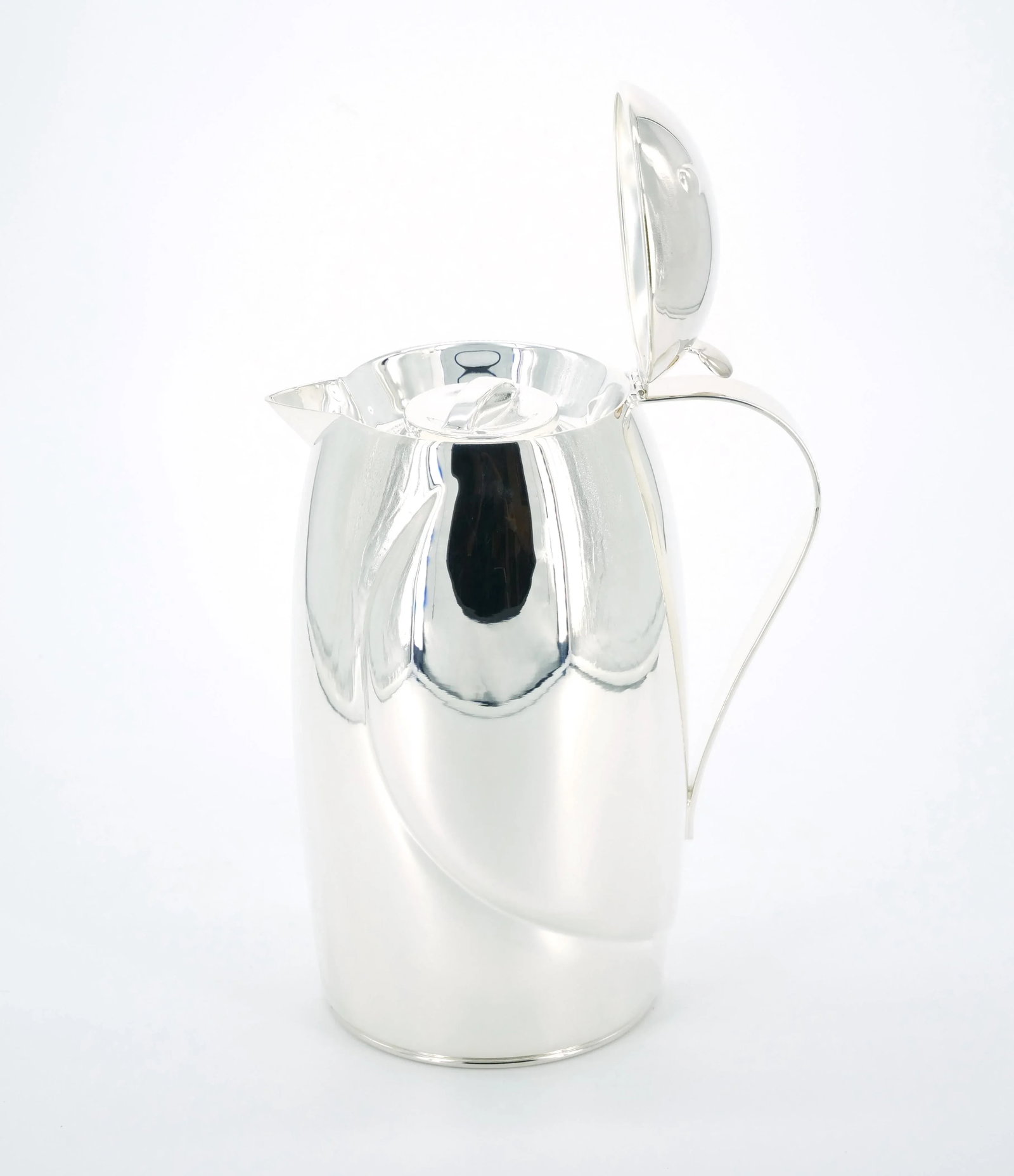 Italian Silver Plated Exterior Insulated Interior Hot / Cold Thermos - 2