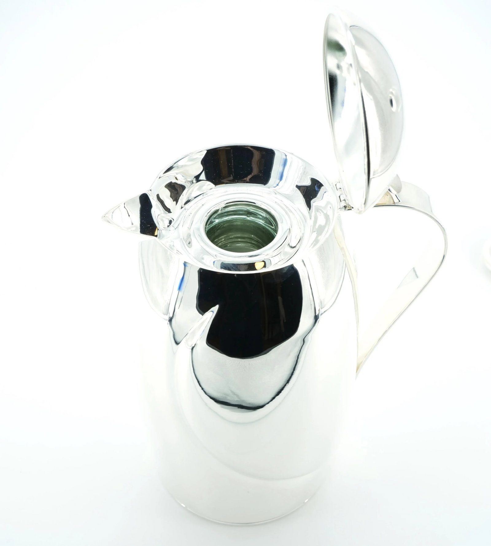 Italian Silver Plated Exterior Insulated Interior Hot / Cold Thermos - 5