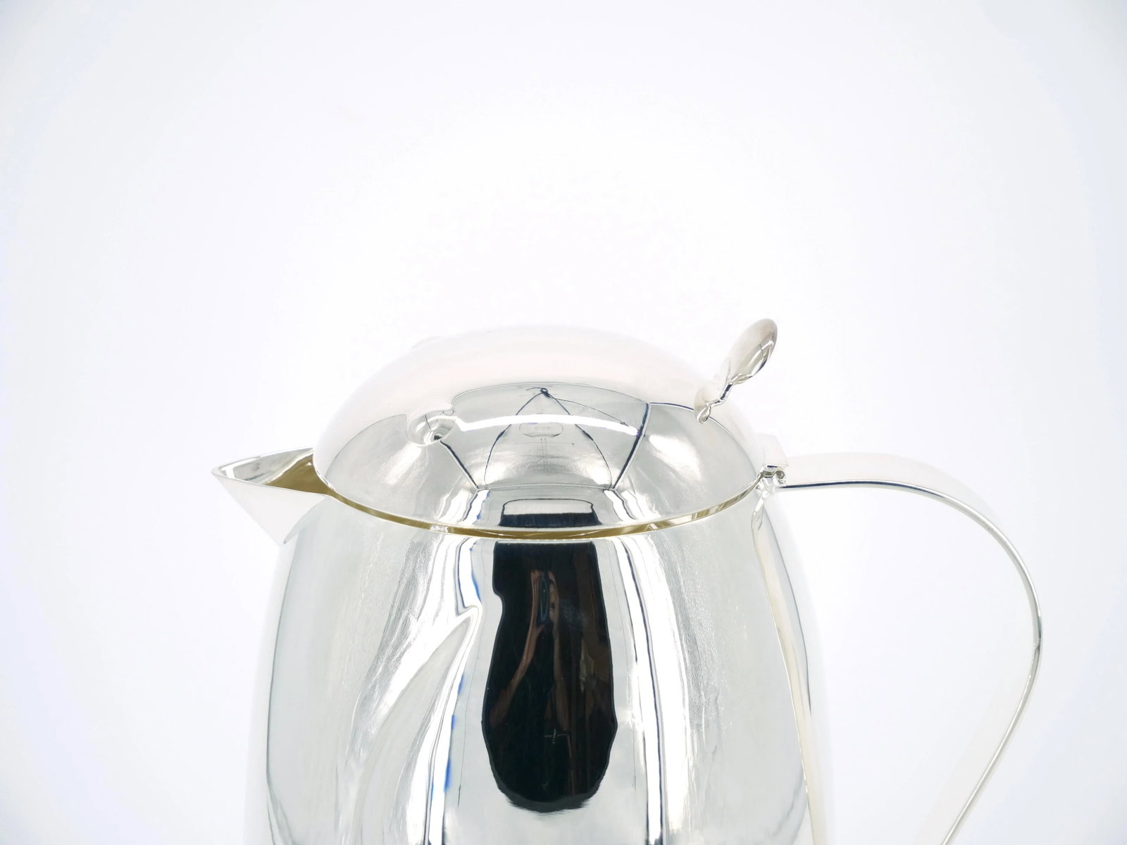 Italian Silver Plated Exterior Insulated Interior Hot / Cold Thermos - 6
