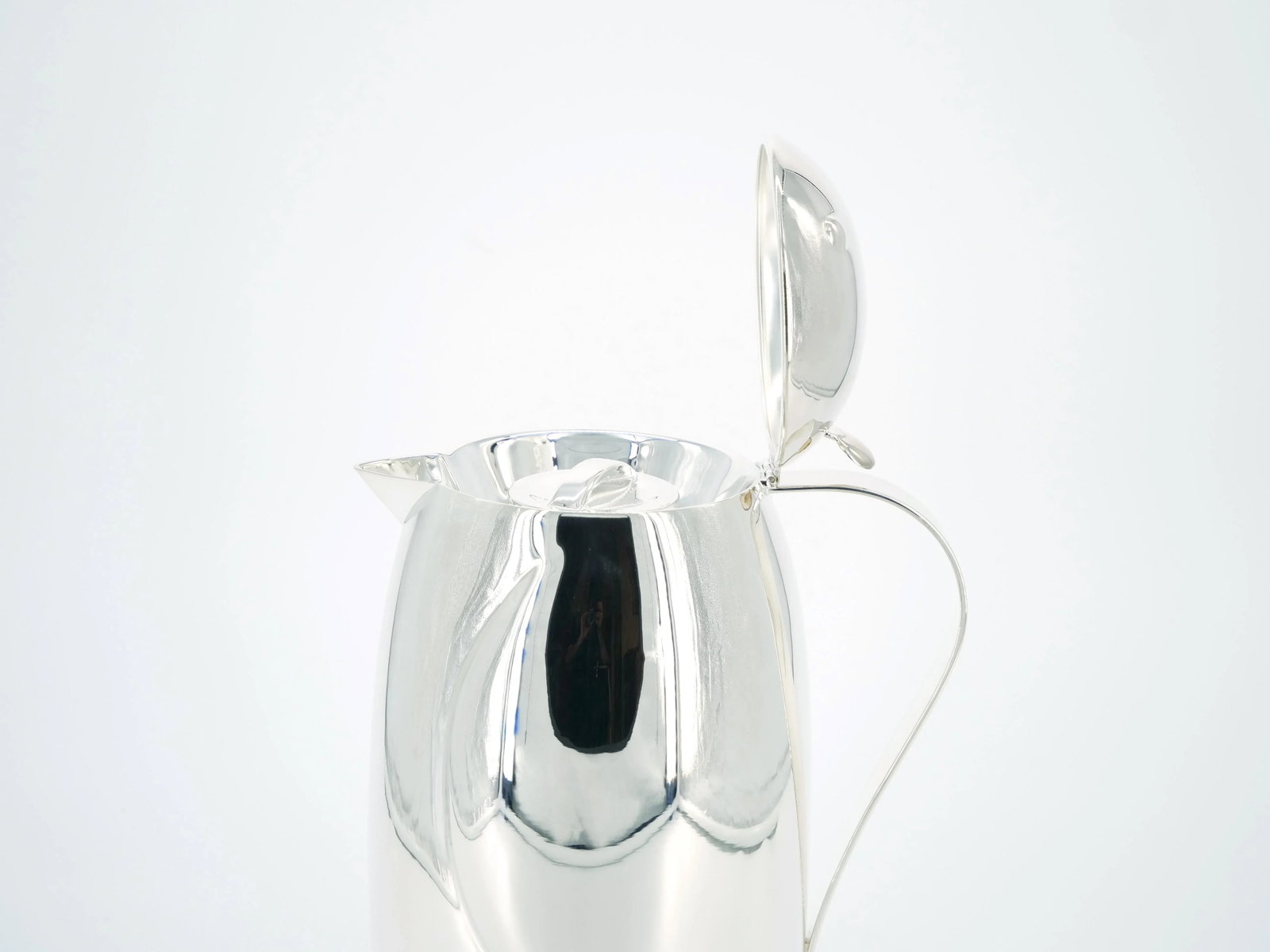 Italian Silver Plated Exterior Insulated Interior Hot / Cold Thermos - 8