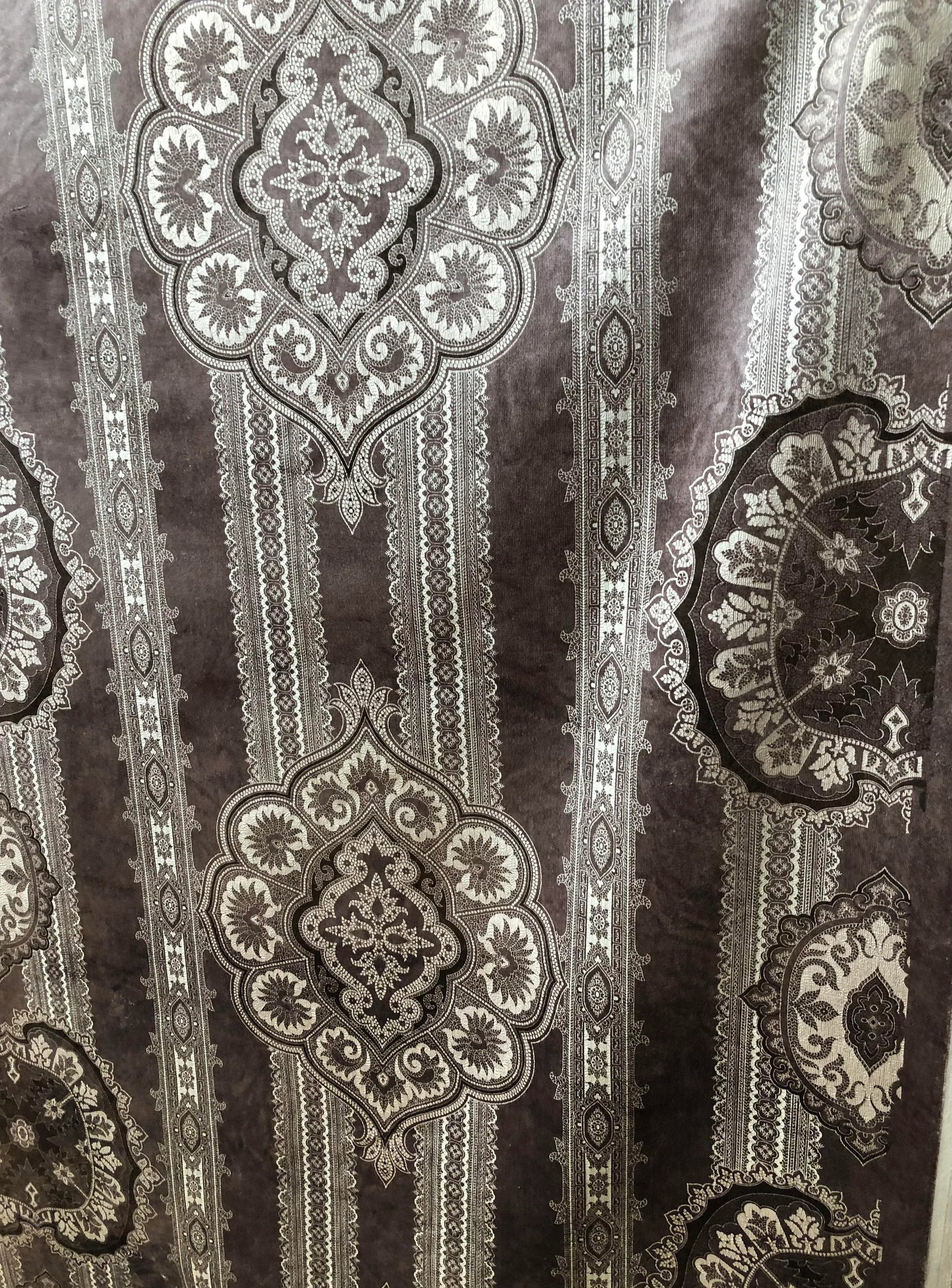 Ralph Lauren Casimir Gilded Paisley Fabric in Pewter; 4 Yards - 4
