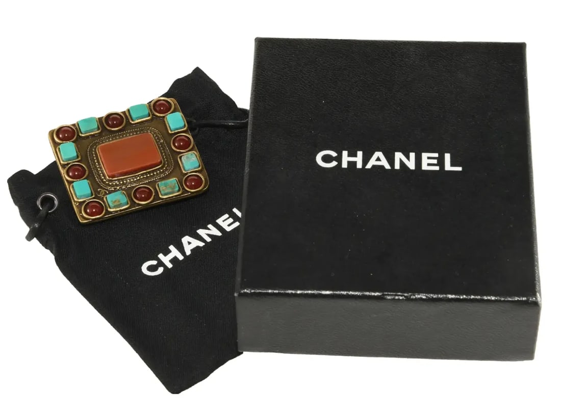 Chanel Etruscan Revival Brooch With Original Box - 2