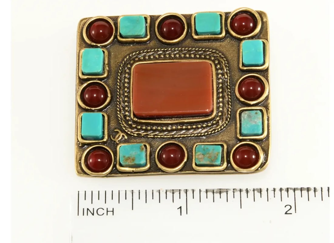 Chanel Etruscan Revival Brooch With Original Box - 4