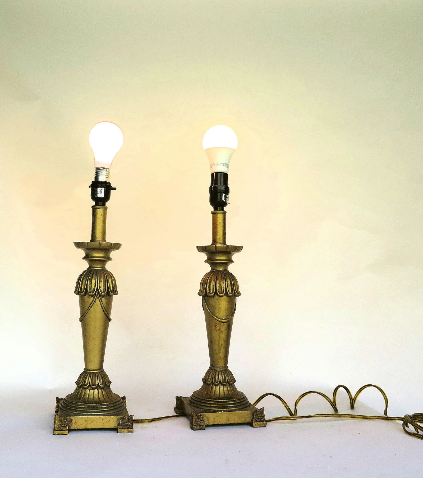1960s Wooden Egyptian Style Lamps - a Pair - 2