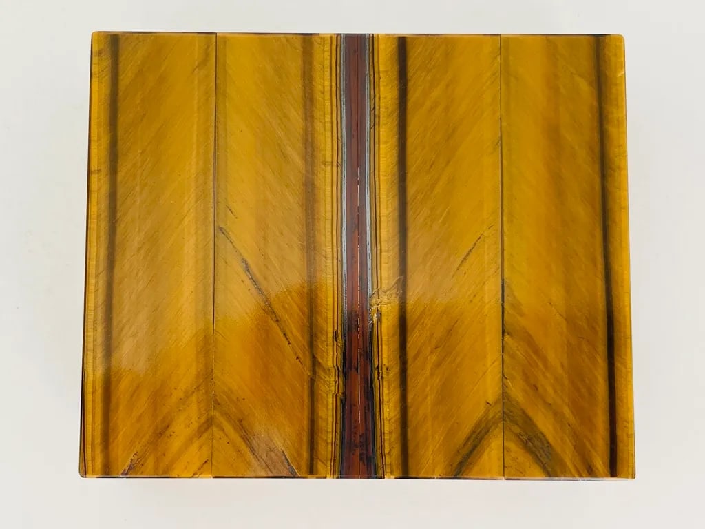 1960's Italian Tiger Eye Lapidary Box - 4