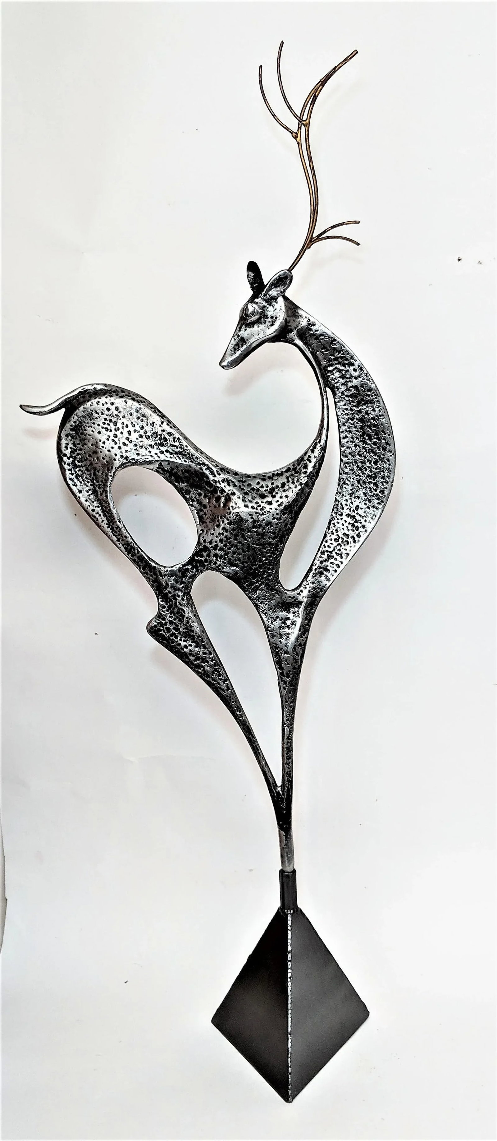 1980s Curtis Jere Metal Reindeer Sculpture - 13