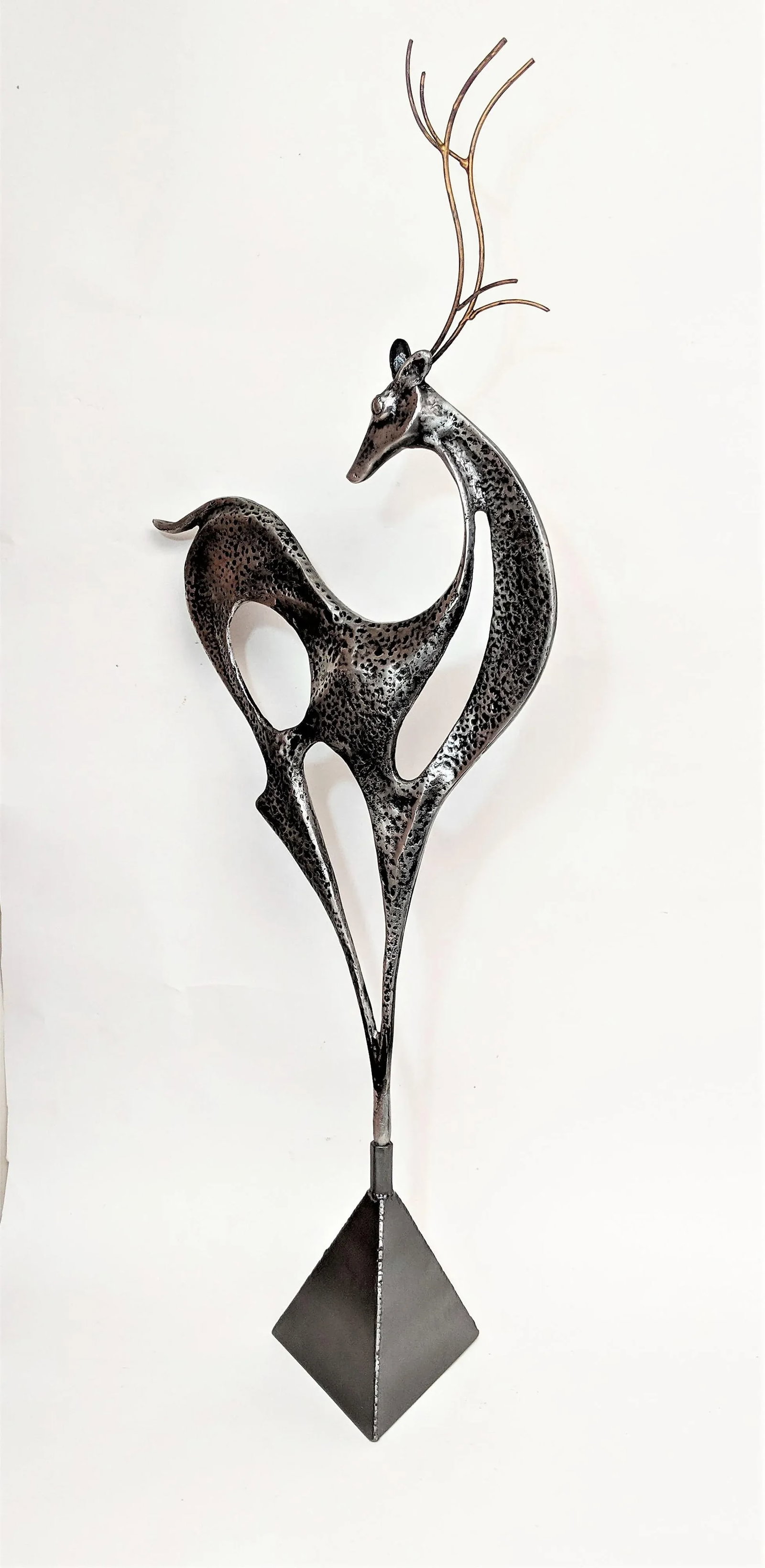 1980s Curtis Jere Metal Reindeer Sculpture - 5
