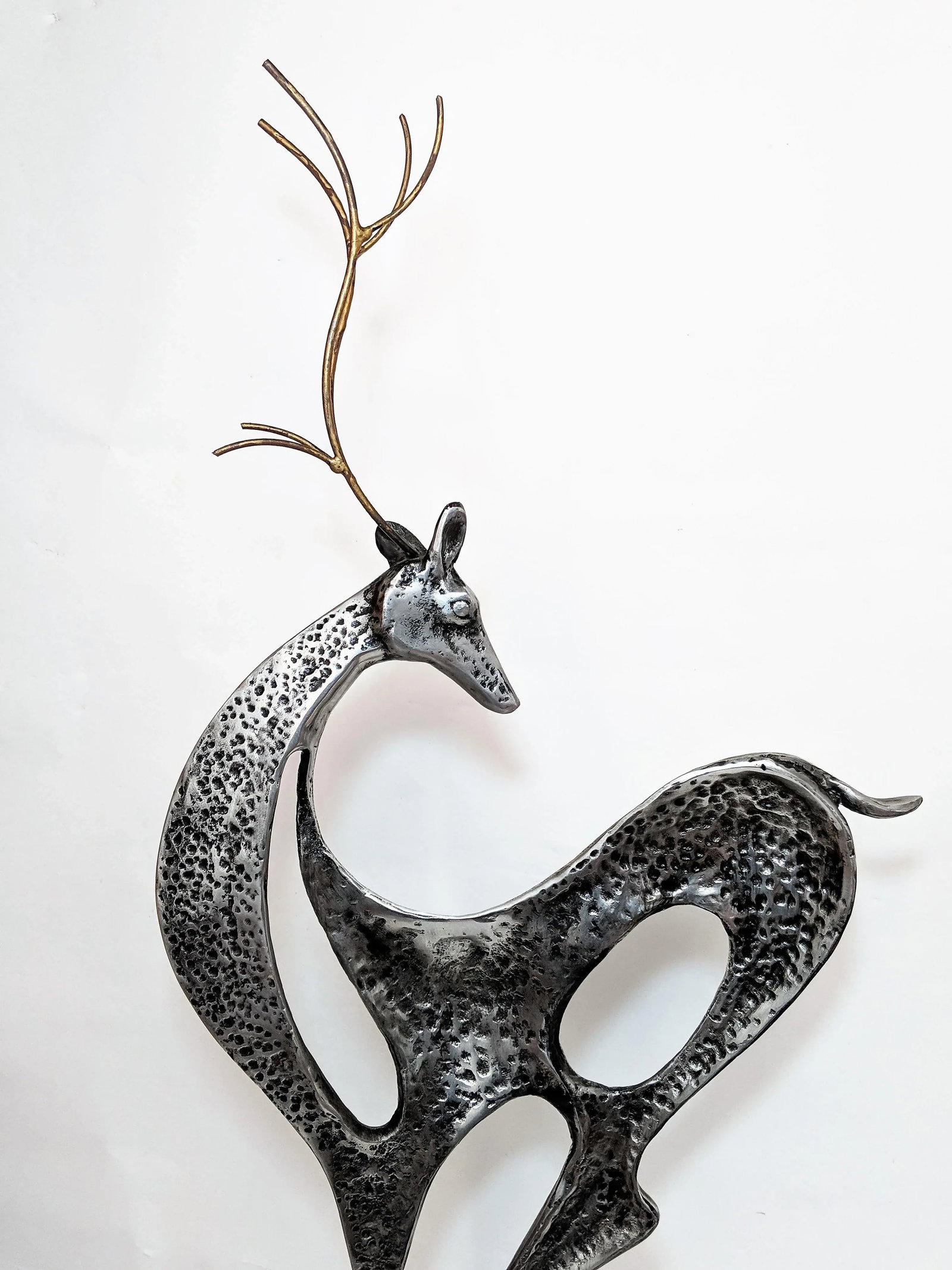 1980s Curtis Jere Metal Reindeer Sculpture - 6