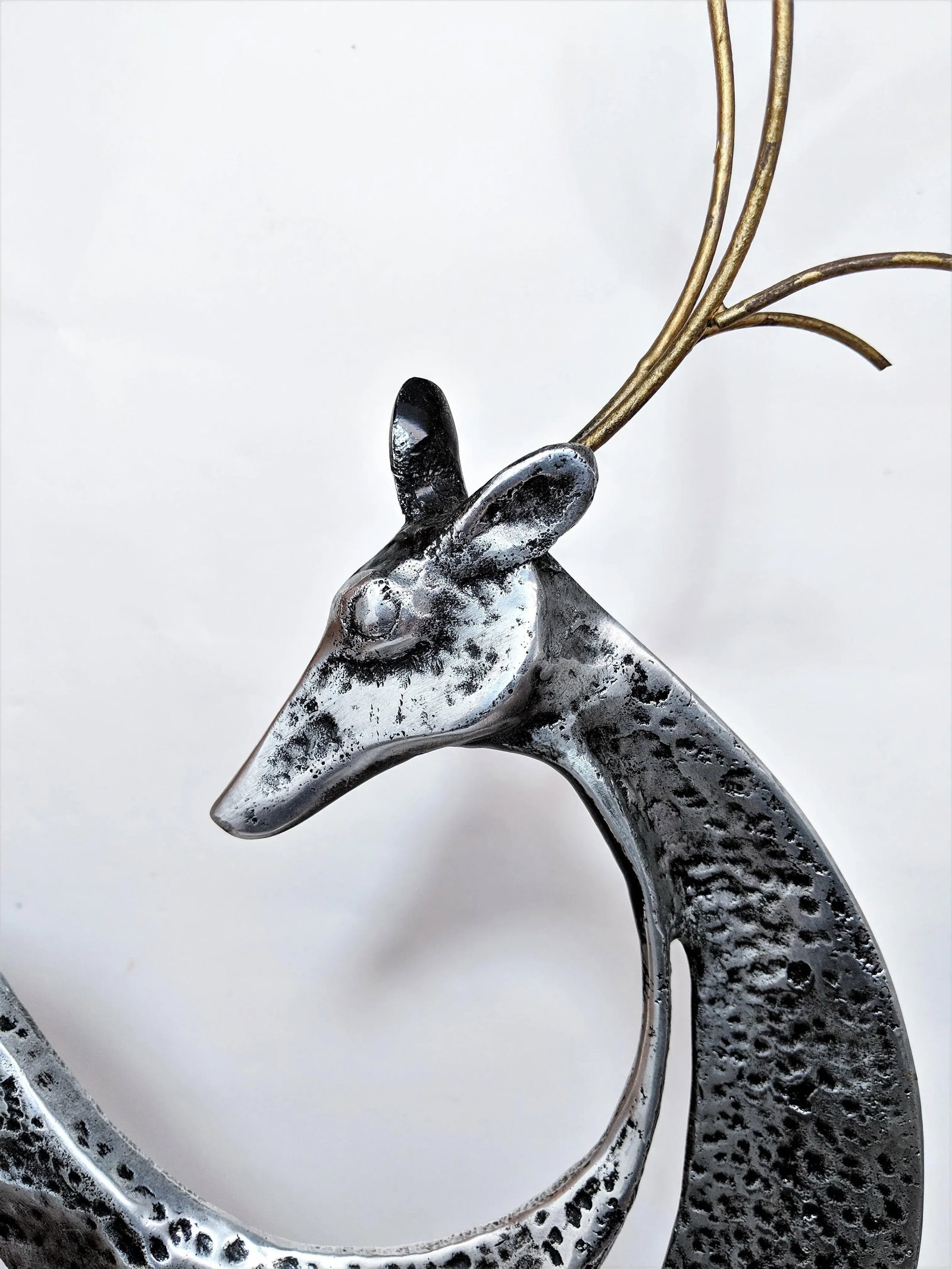 1980s Curtis Jere Metal Reindeer Sculpture - 8