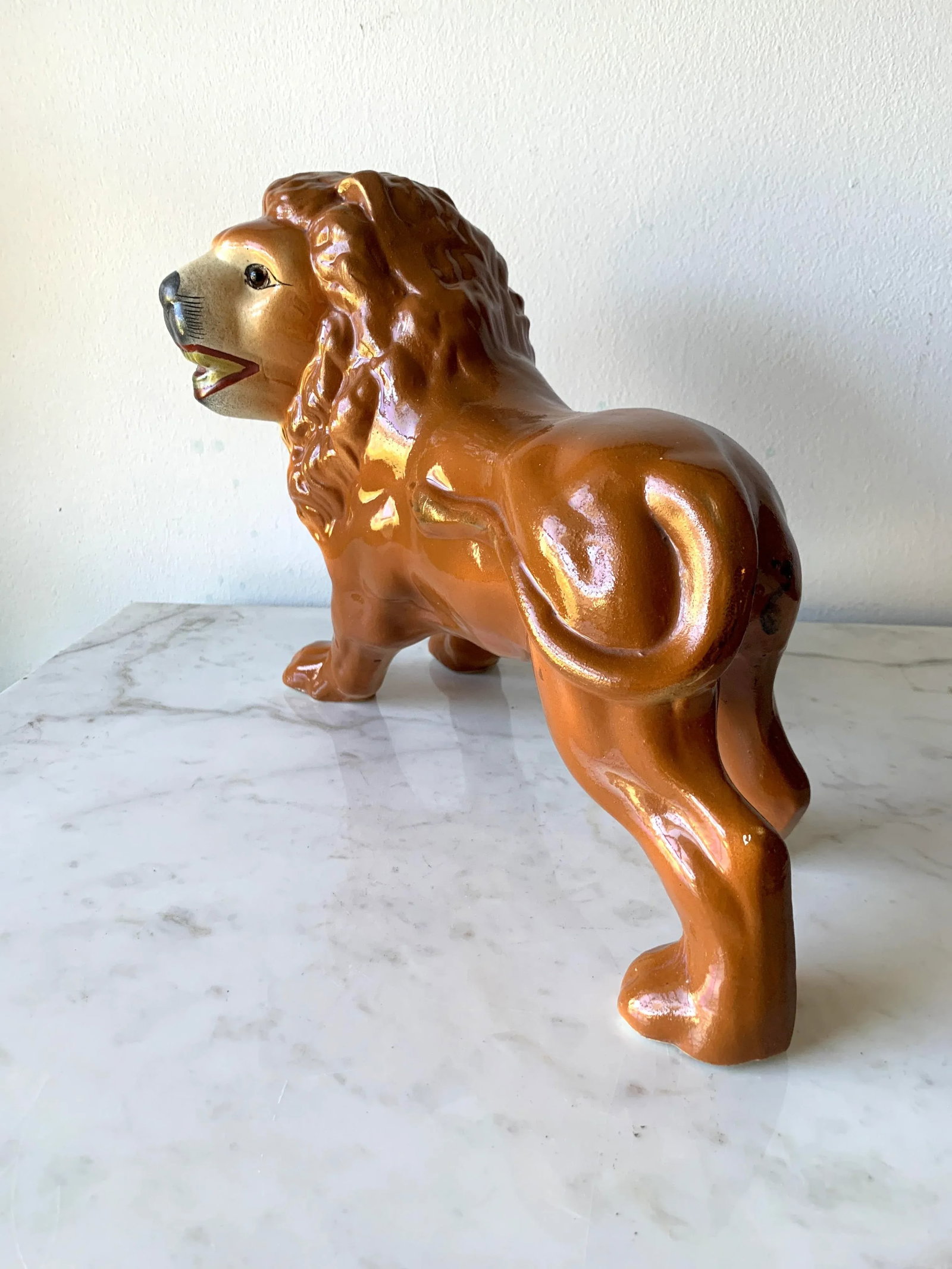 19th Century Standing Lion Staffordshire Figure, Circa 1880 - 2